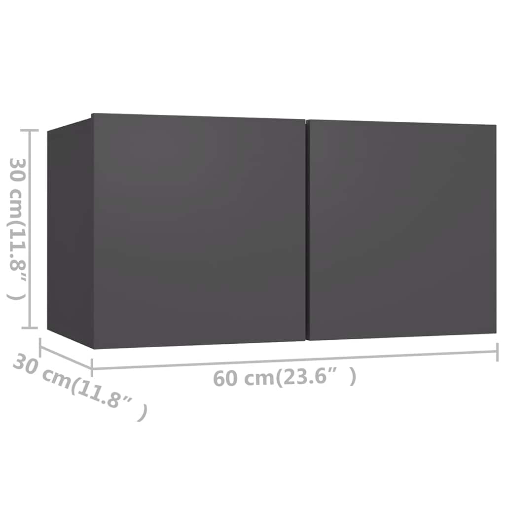 4-tlg. TV-Schrank-Set Weiß Holzwerkstoff