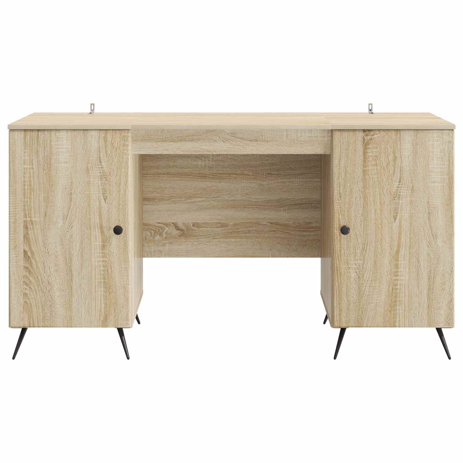 Schreibtisch mit Regal Schwarz 142,5 x 50 x 75 cm Holzwerkstoff