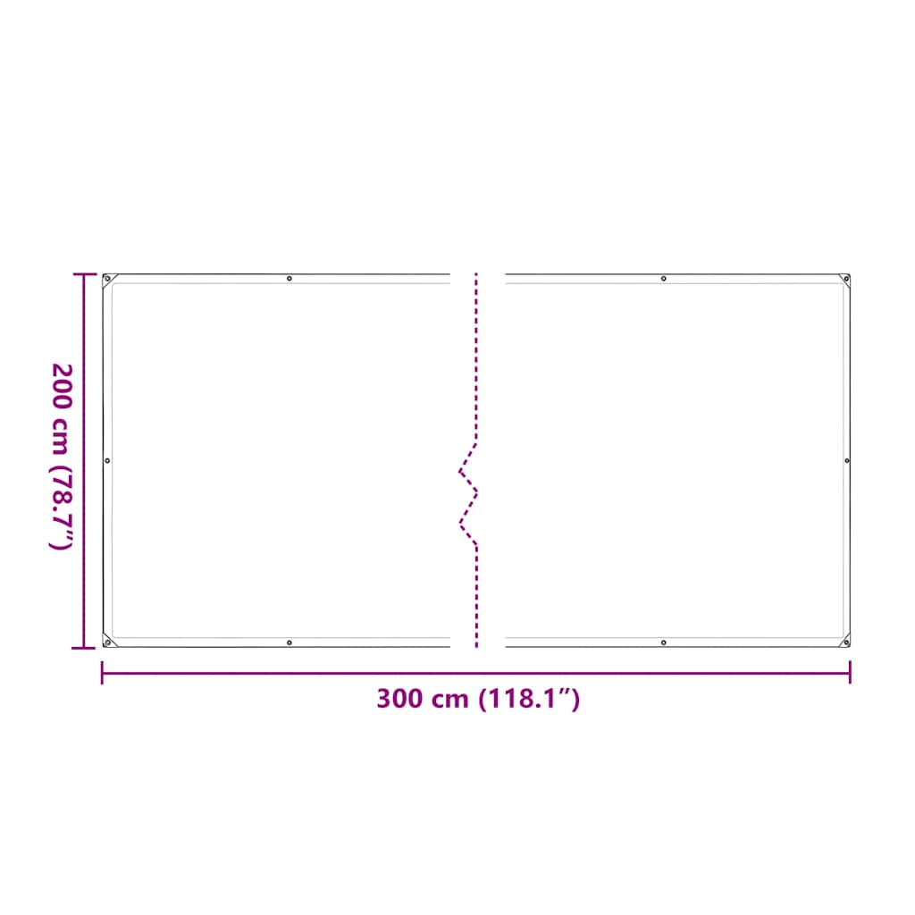 Transparente Plane mit Ösen 1x2 m Polyethylen