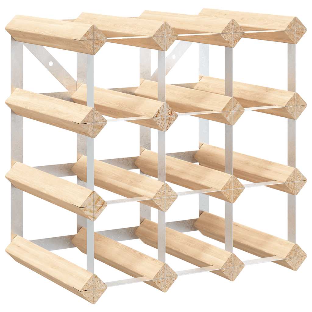 Weinregal für 42 Flaschen Braun Massivholz Kiefer