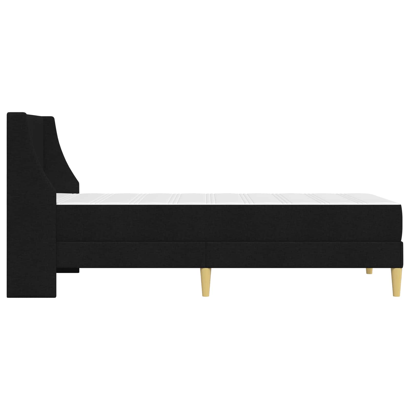 Bettgestell mit Matratze Hellgrau 80x 200 cm Polyester