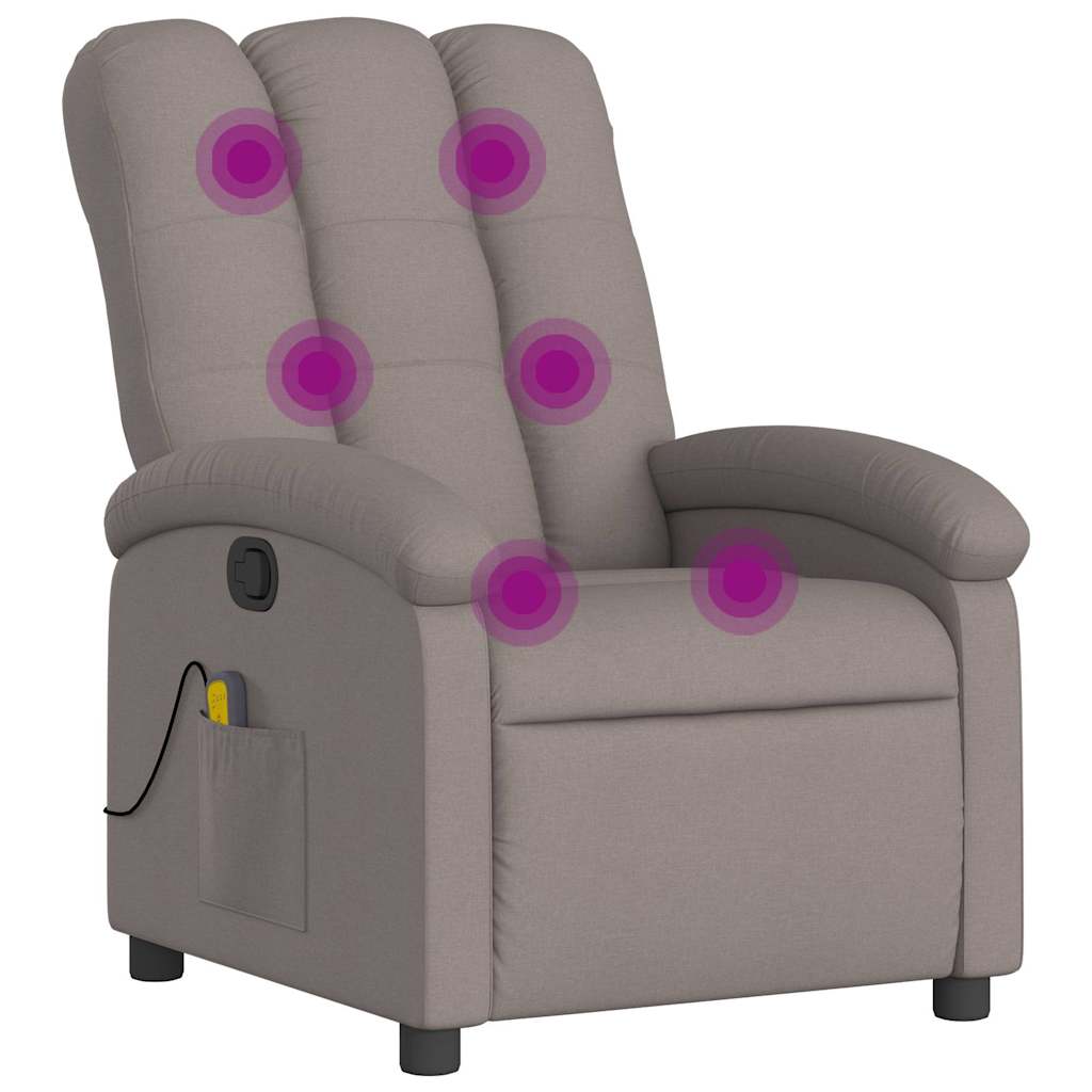 Relaxsessel Elektrisch Hellgrau Stoff