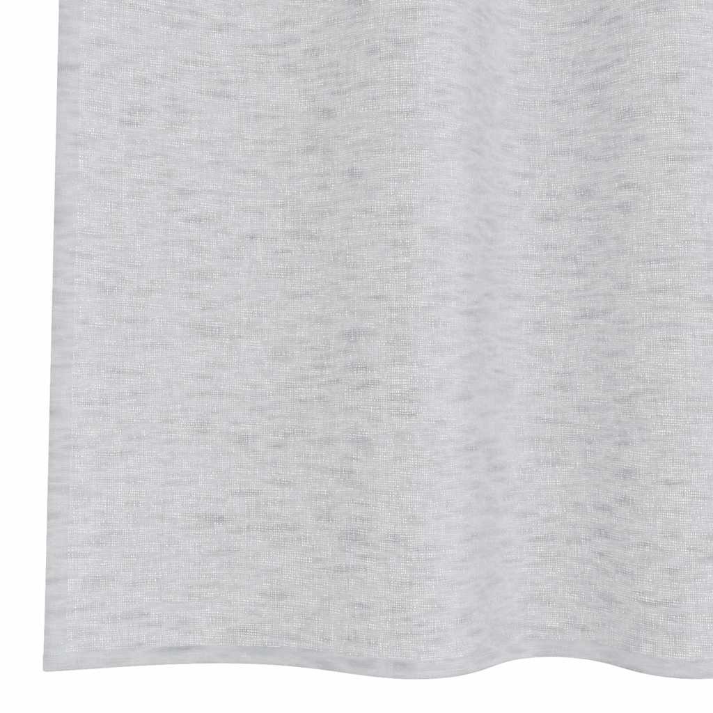 Voile-Vorhang mit Vorhängen 2 pcs Weiß 140 x 140 cm Polyester