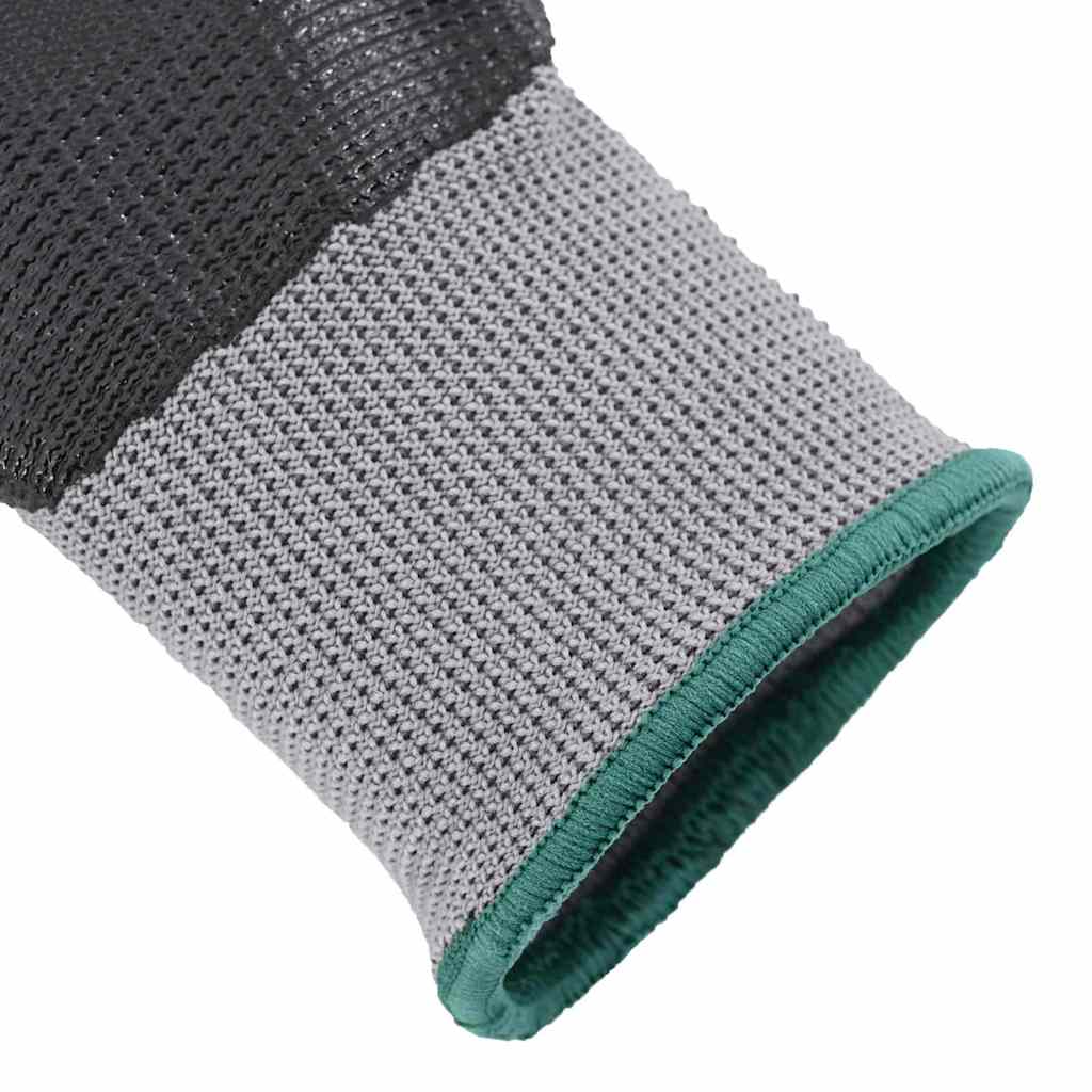 Arbeitshandschuhe 12 pcs Grau und Schwarz 7 / S Polyester