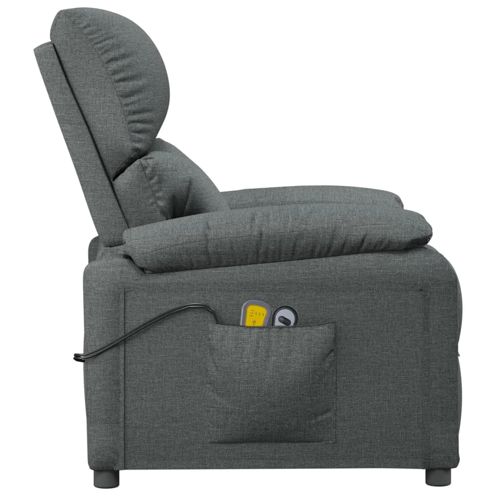 Massagesessel Elektrisch Schwarz Stoff