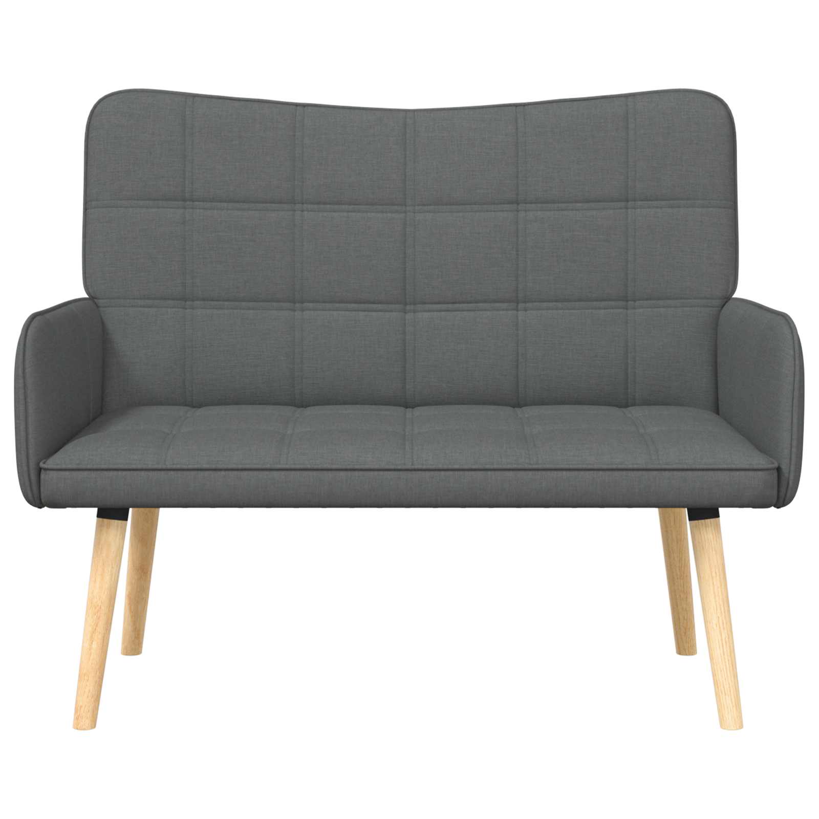 2-Sitzer Sofa Hellgrau 115 x 61 x 87 cm Stoff