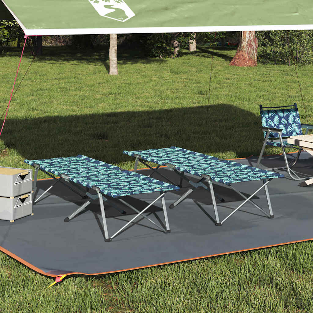 Klapp Schlafbett fürs Camping Blau 194 x 62,5 x 42,5 cm