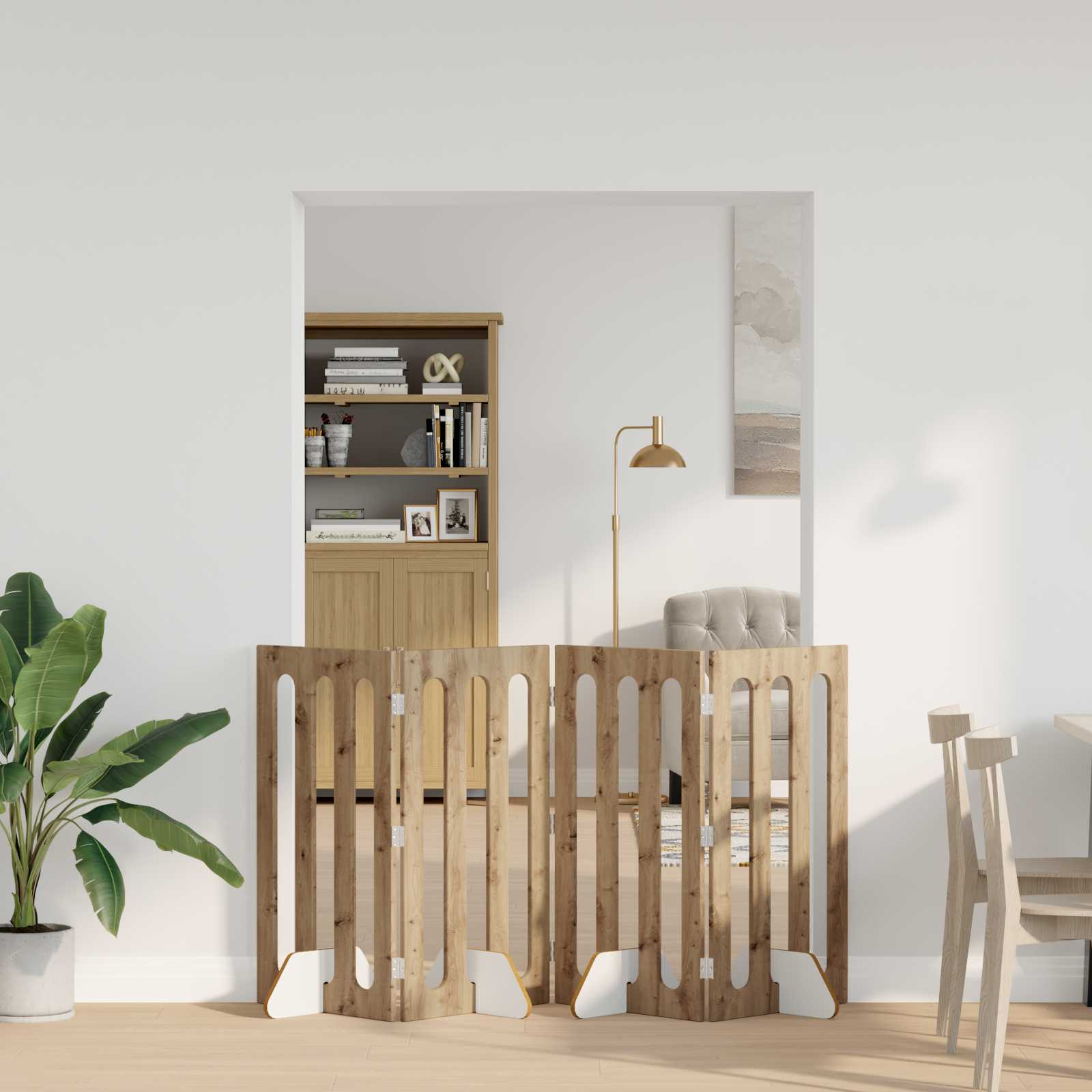 Faltbarer Haustierzaun 2 pcs Weiß 100,5 x 38 x 70 cm