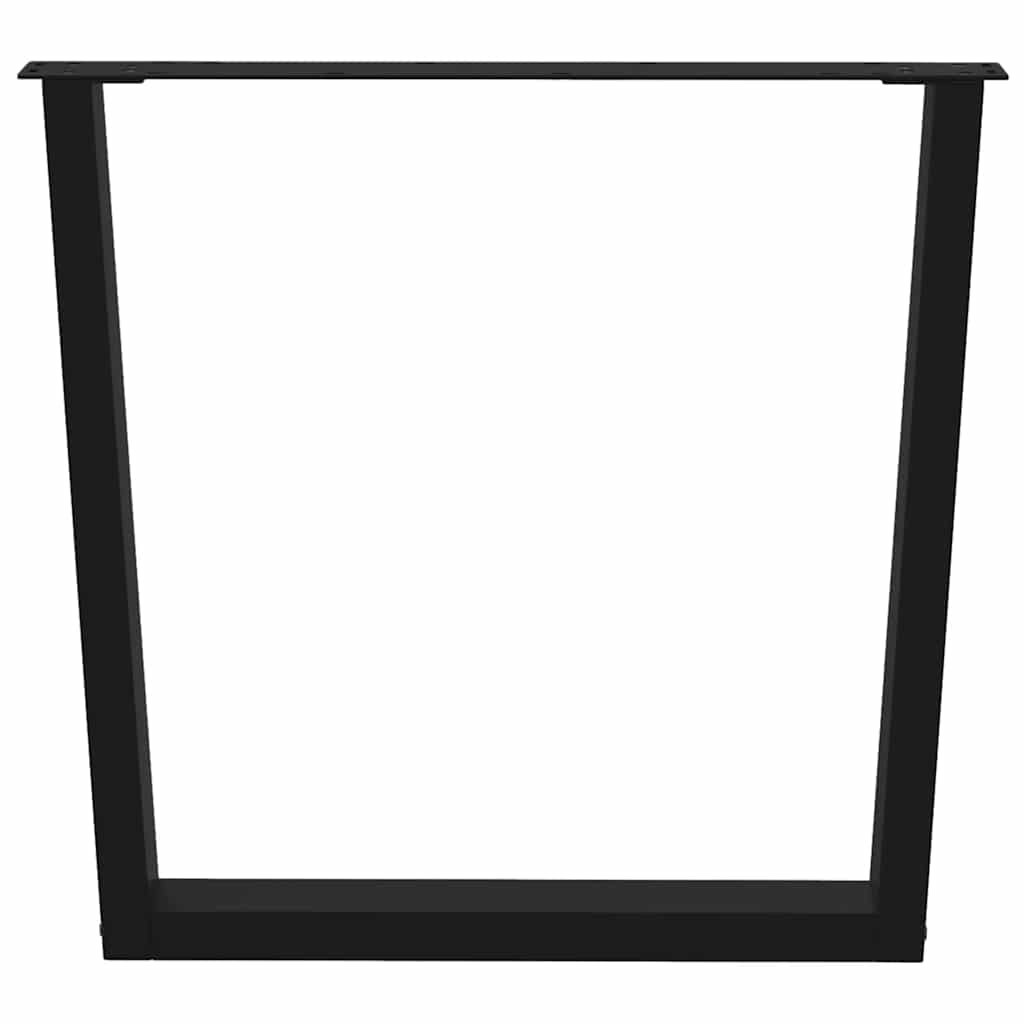 Couchtischbeine V-Form 2 Stück Schwarz 30x(30-31,3) cm Stahl