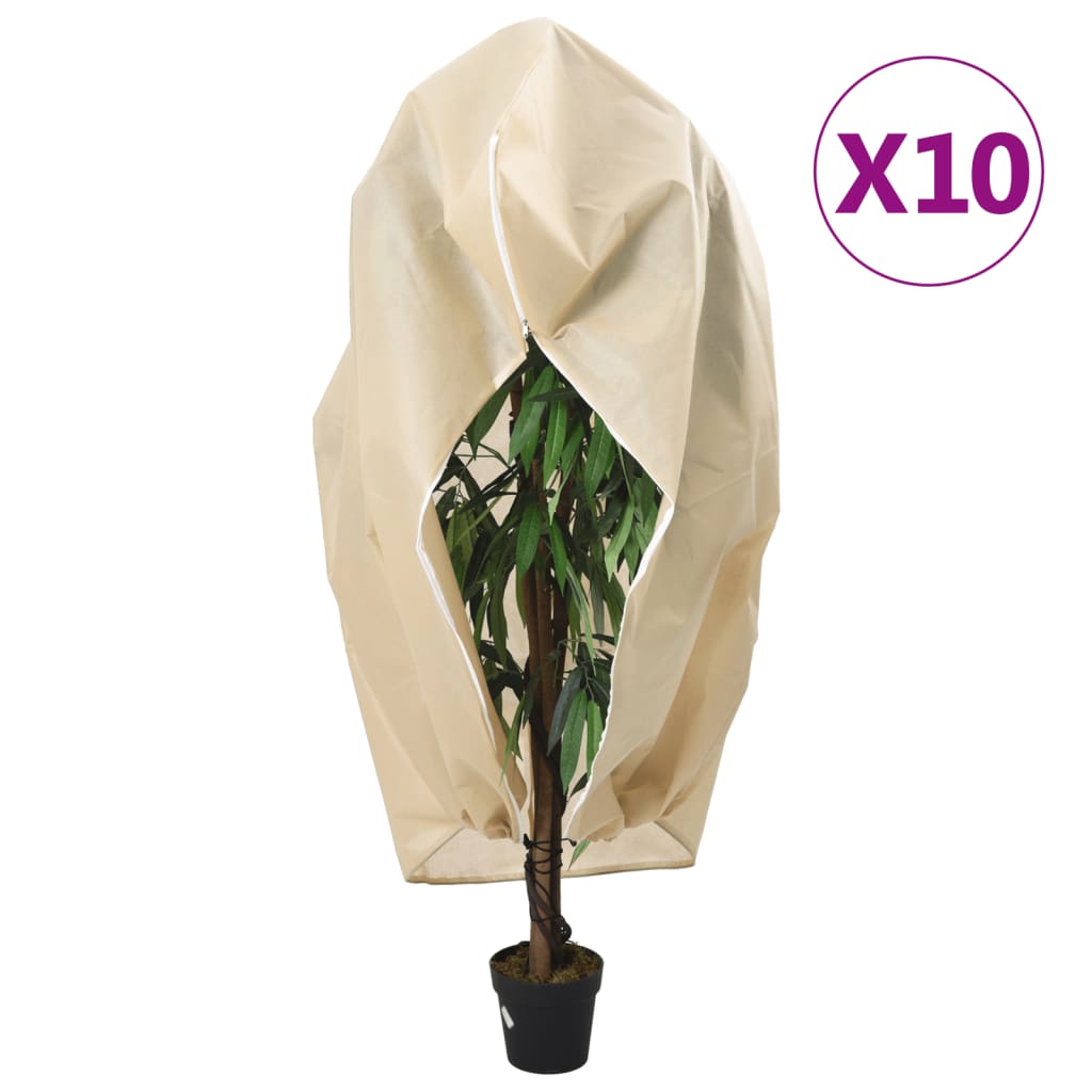 Wintervlies mit Reißverschluss 4 Stk. 70 g/m² 1x1,55 m