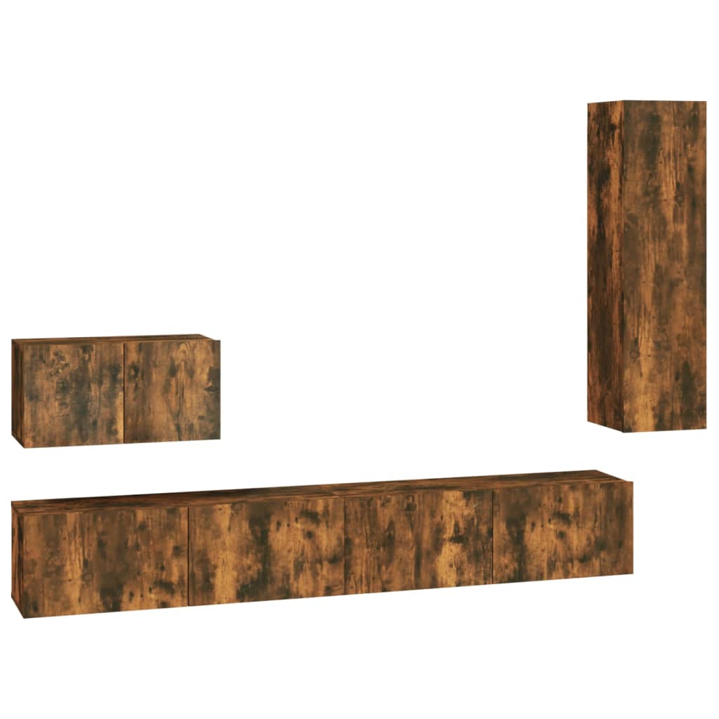 4-tlg. TV-Schrank-Set Sonoma-Eiche Holzwerkstoff