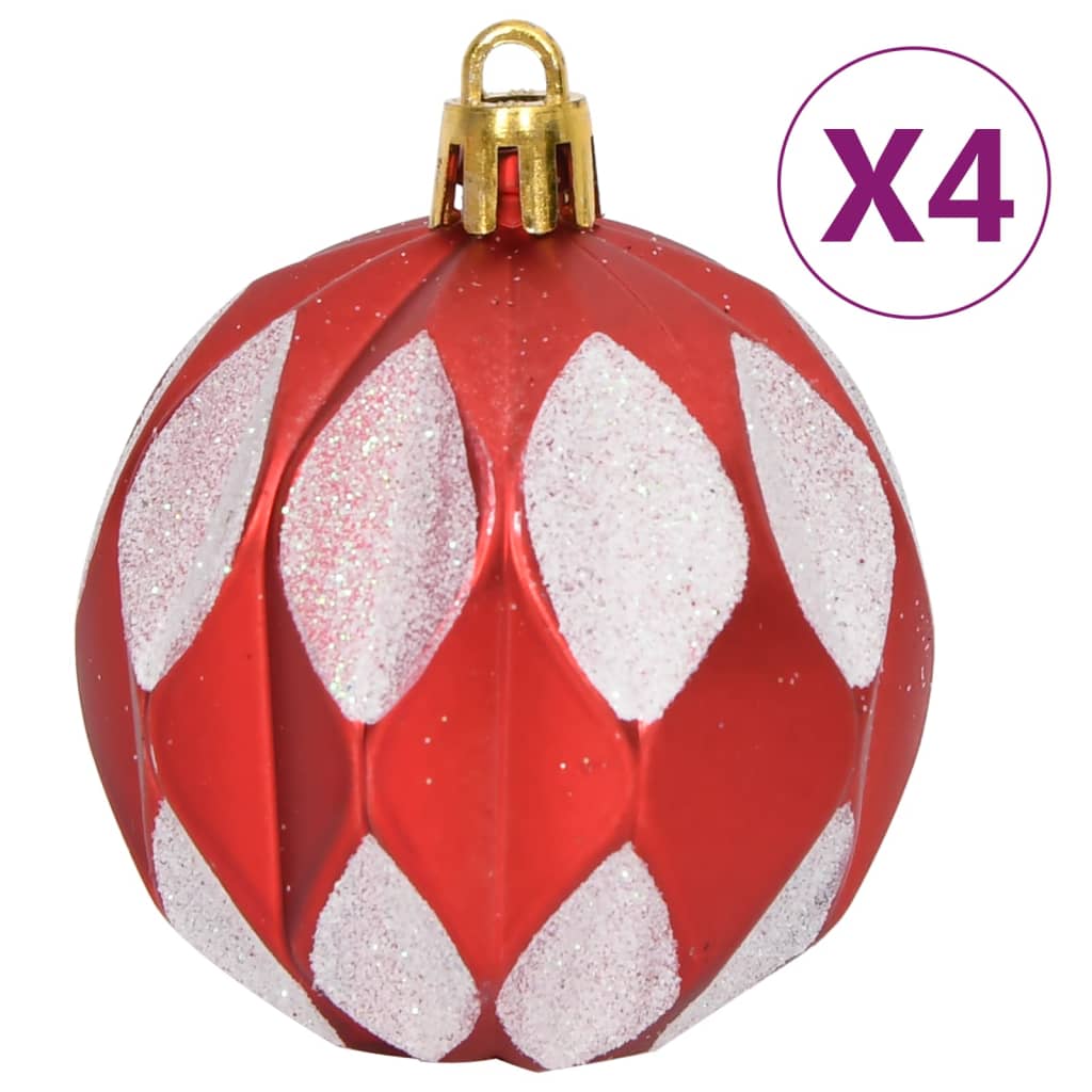 70-tlg. Weihnachtskugel-Set Golden und Rot