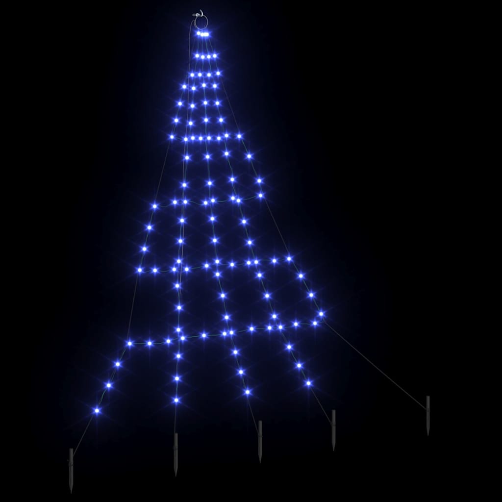 LED Weihnachtsbaum mit Erdspießen Warmes Weiß 182 cm Metall