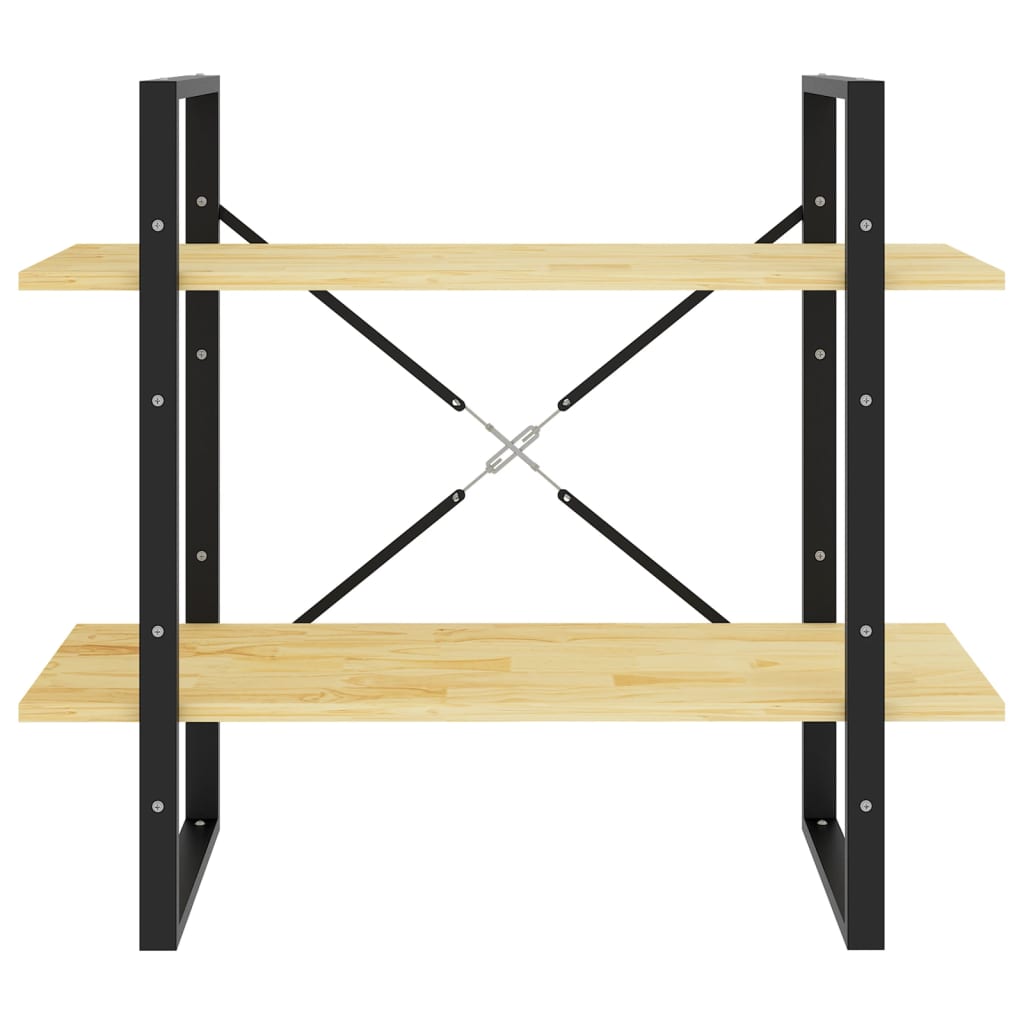 Bücherregal 2 Fächer Weiß 80x30x70 cm Holzwerkstoff