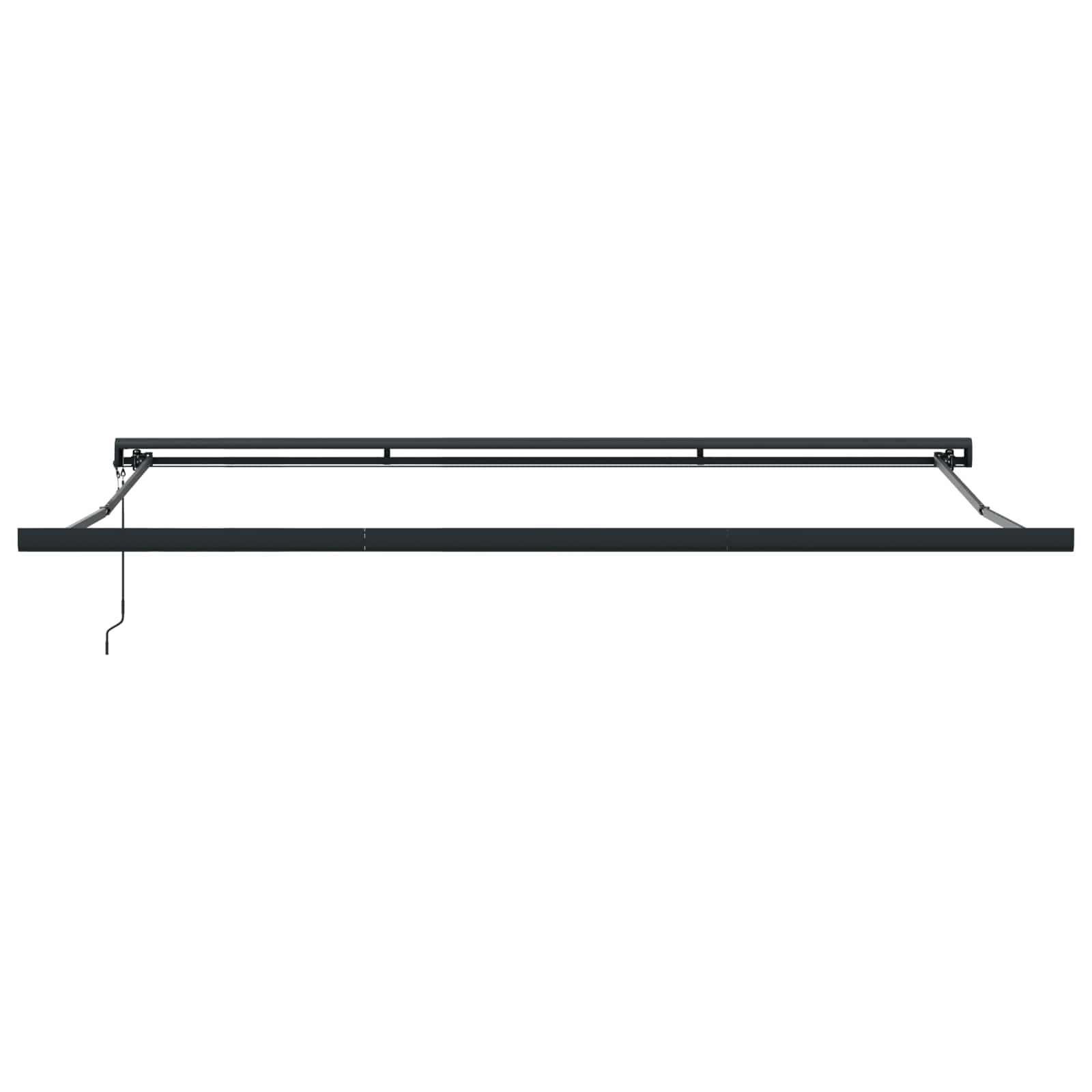 Markise Manuell Einziehbar mit LED 300x250 cm Blau und Weiß