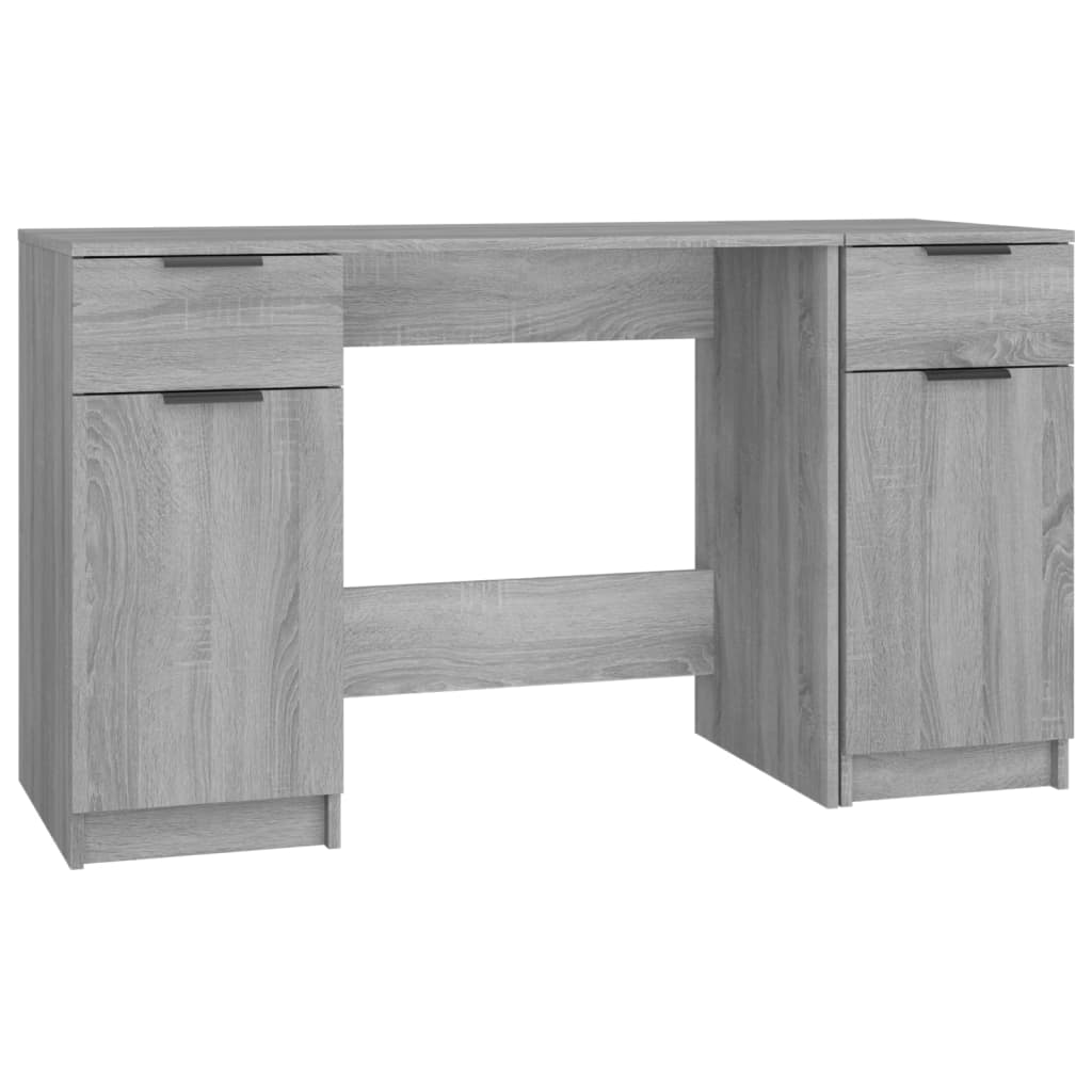 Schreibtisch mit Beistellschrank Weiß Holzwerkstoff