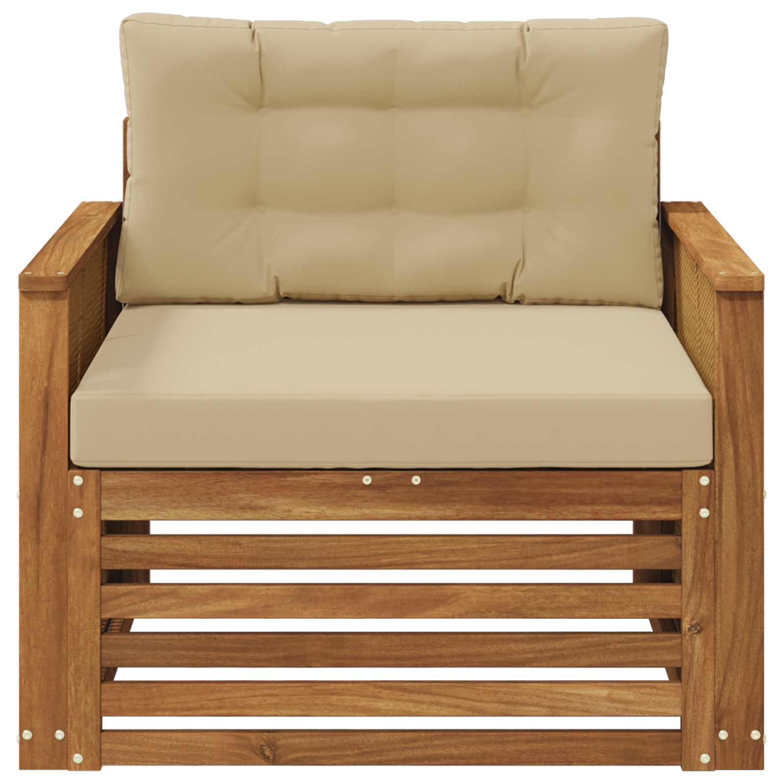 2 Stück Outdoor-Sofa Natur
