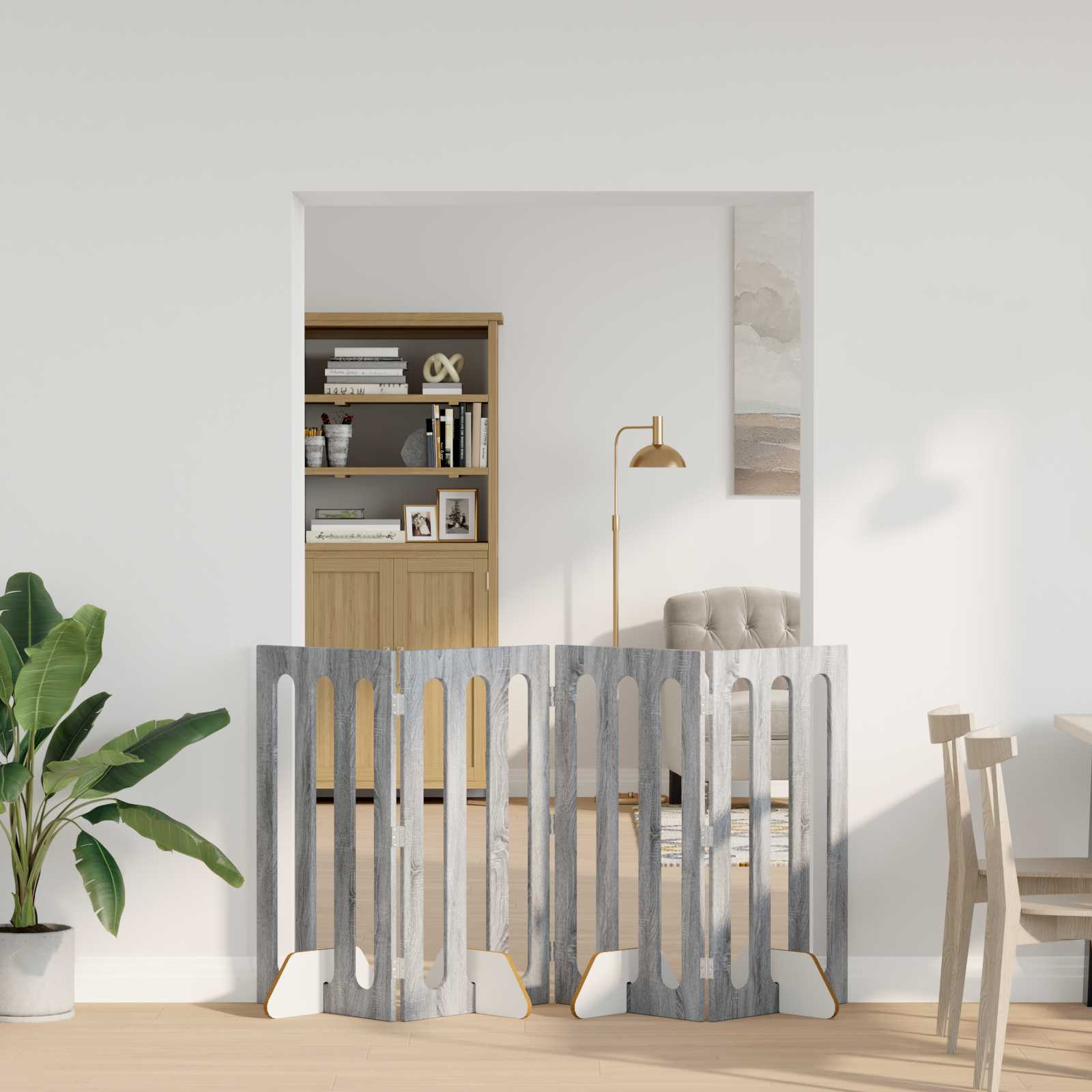Faltbarer Haustierzaun 2 pcs Weiß 100,5 x 38 x 70 cm