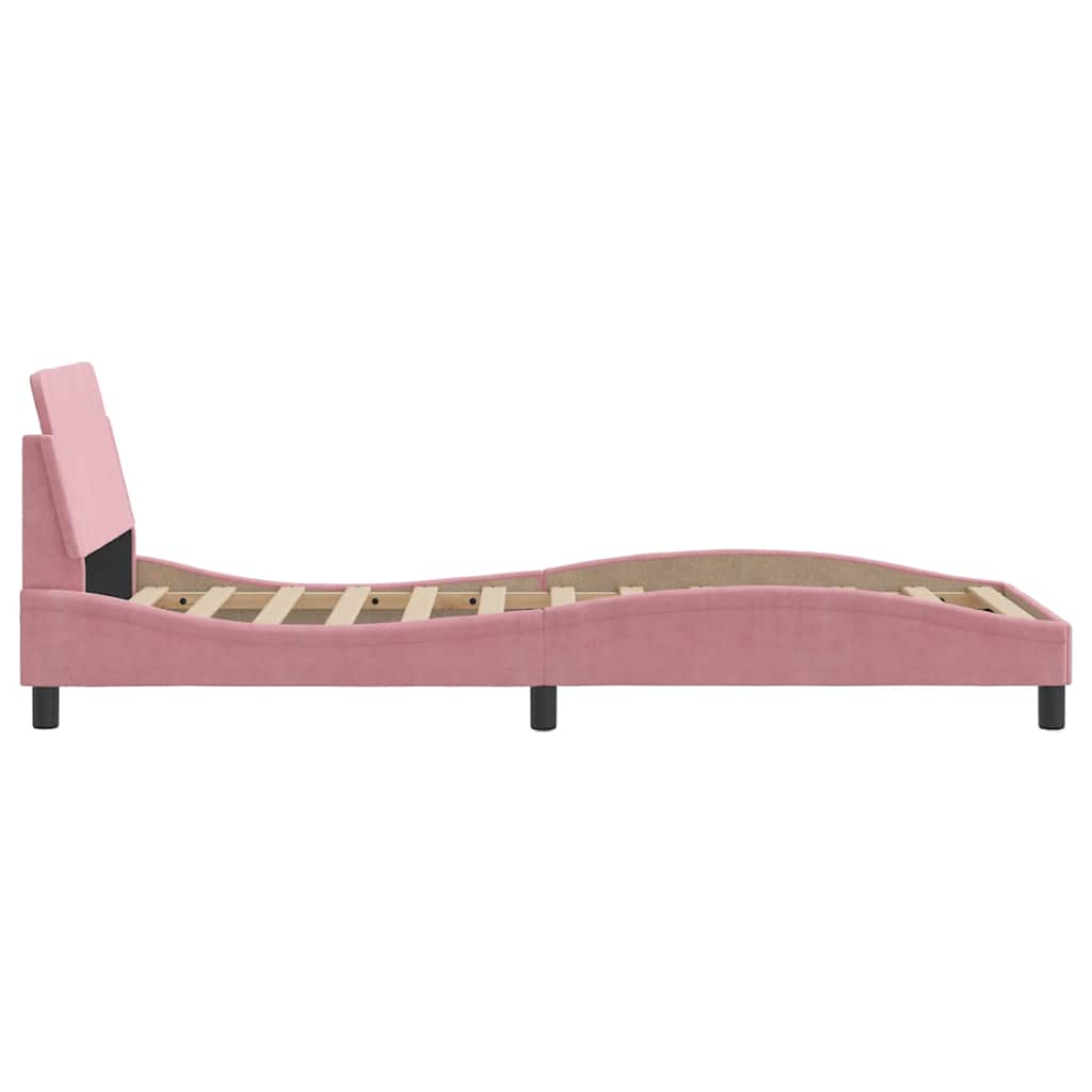 Bettgestell "Dover" Hellgrau 80x200 cm Samt