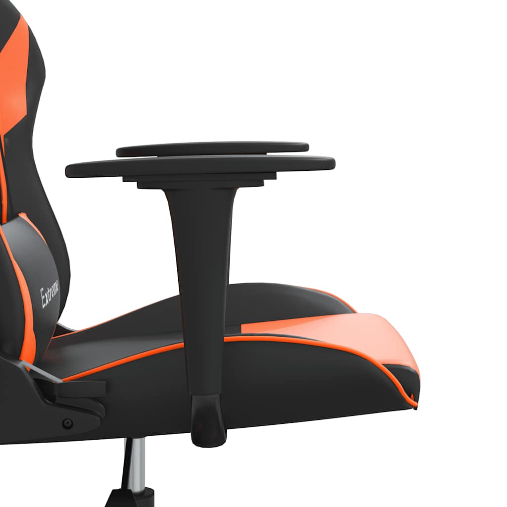 Gaming-Stuhl mit Massagefunktion Schwarz und Blau Kunstleder