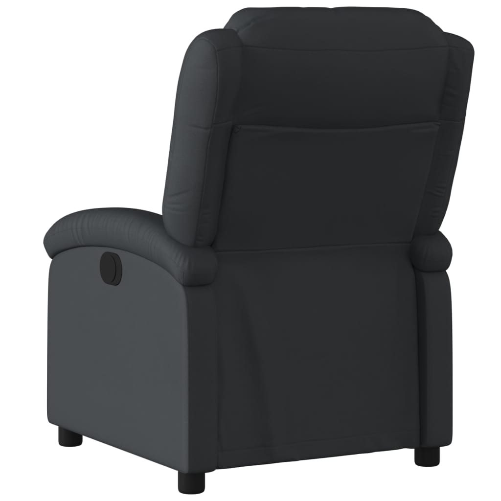 Relaxsessel Echtleder Schwarz
