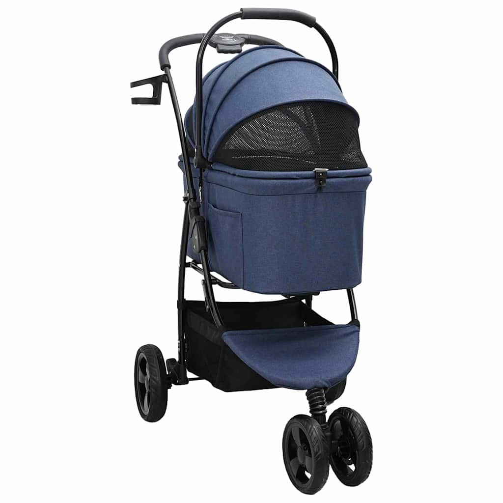 Faltbarer Haustierwagen Rosa 81 x 47 x 99 cm Polyester