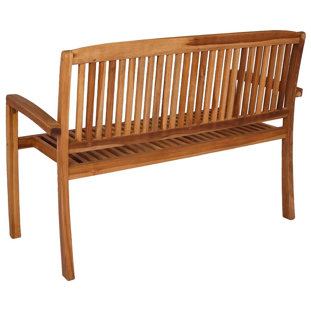 Gartenbank 3-Sitzer Stapelbar 159 cm Massivholz Teak
