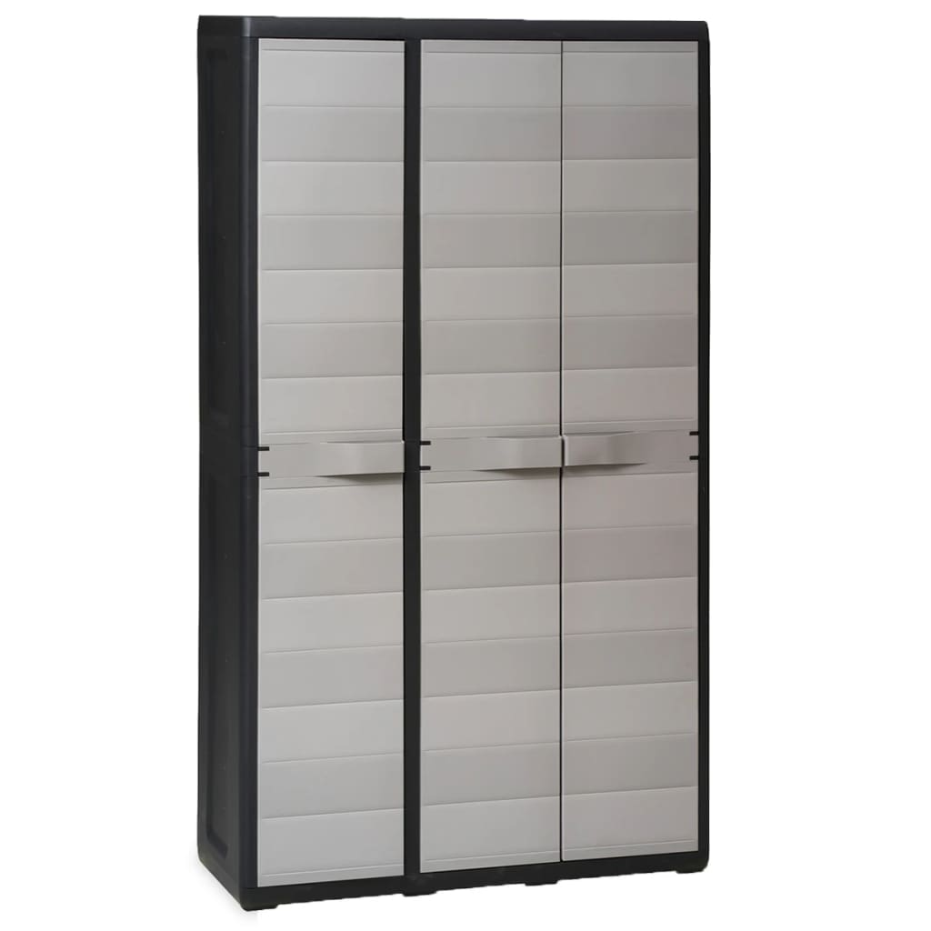 Gartenschrank mit 4 Böden Schwarz