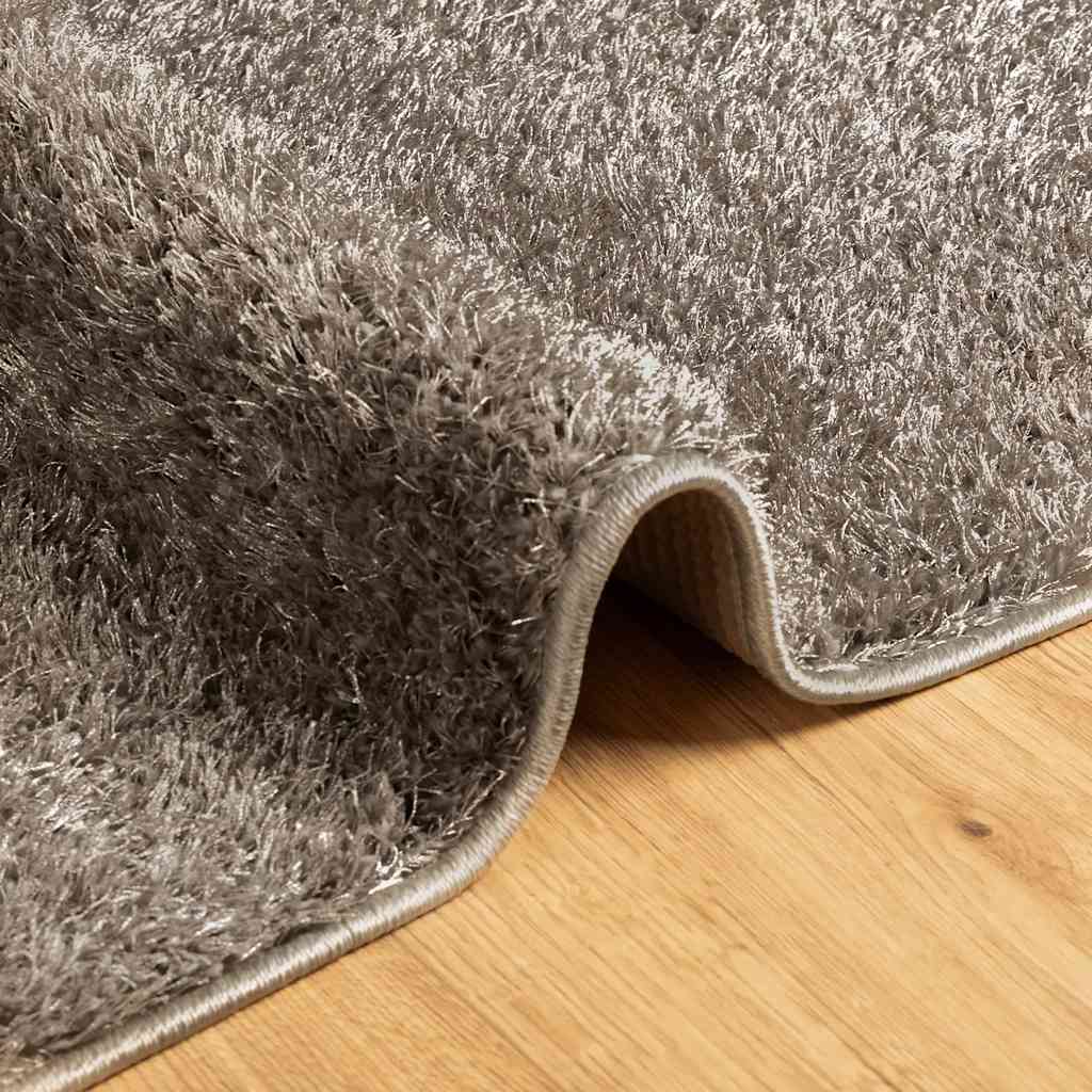 Teppich ISTAN Hochflor Glänzend Anthrazit 100x200 cm