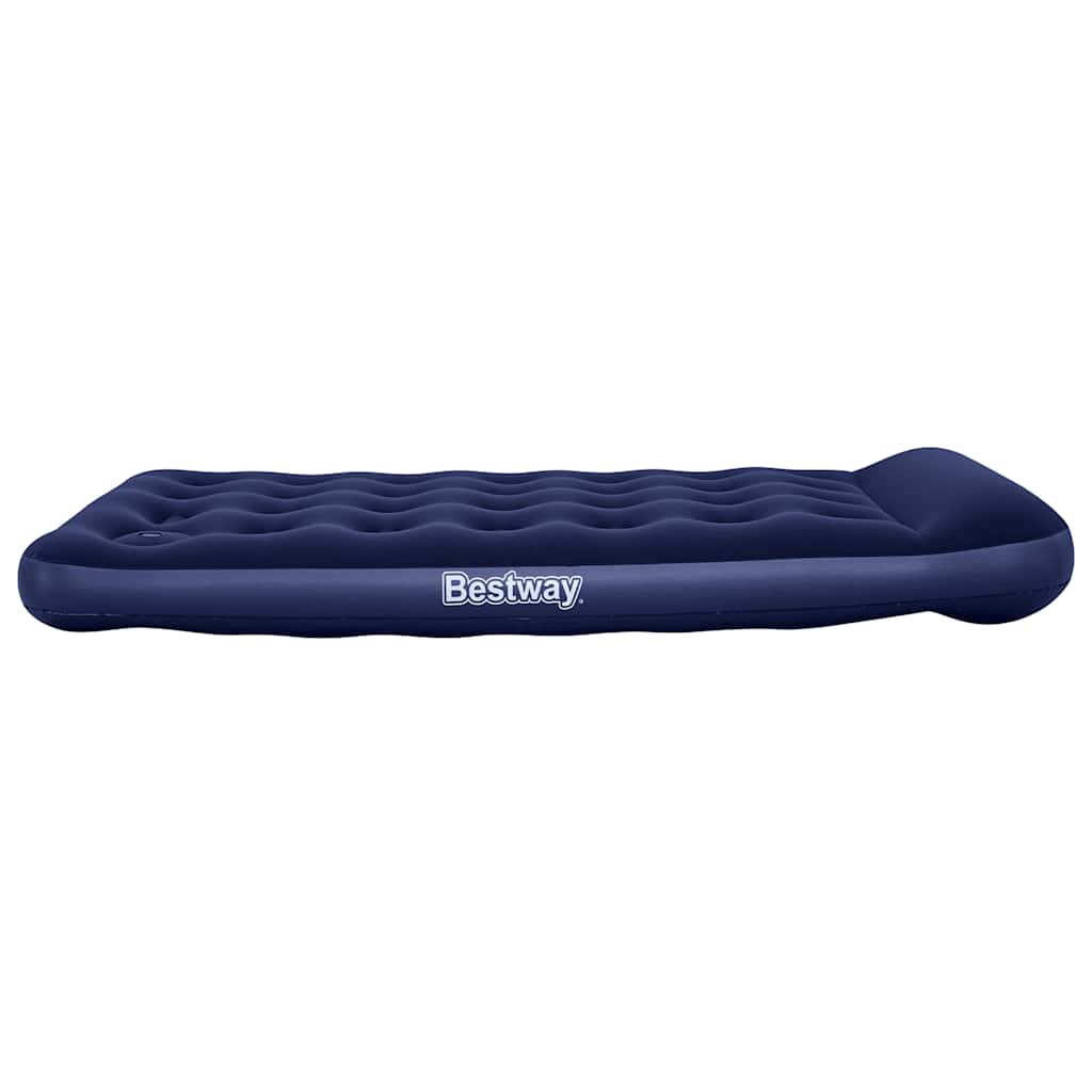 Bestway Luftmatratze Aufblasbar Beflockt mit Fußpumpe 185x76x28 cm