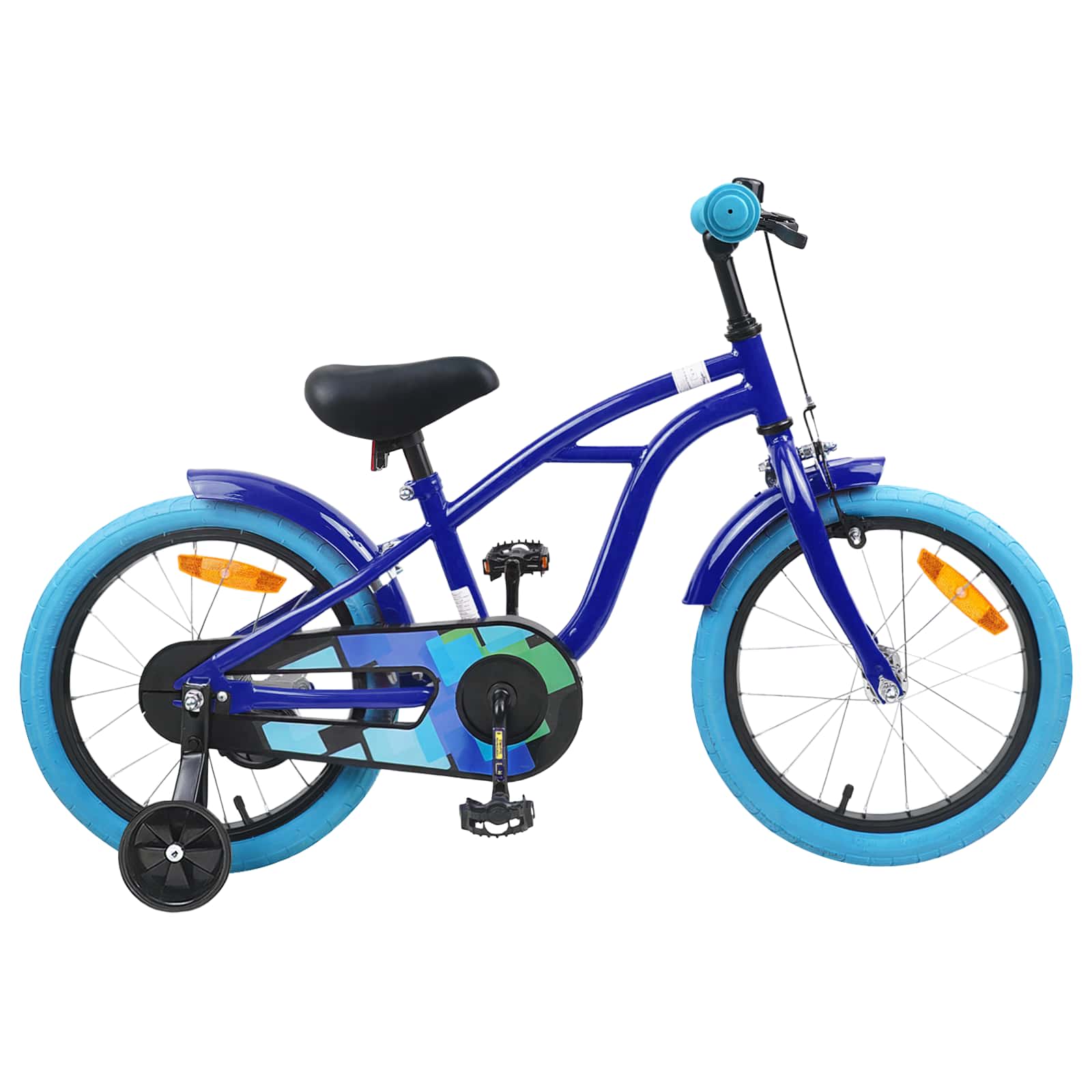 Kinderfahrrad 16 Zoll für 4-6 Jahre alt Schwarz