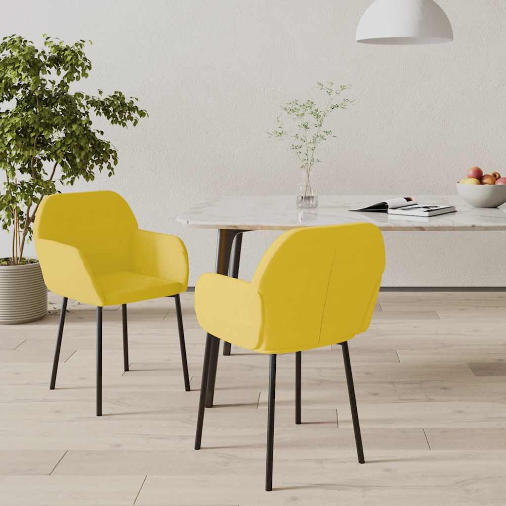 Esszimmerstühle 2 Stk. Blau Samt