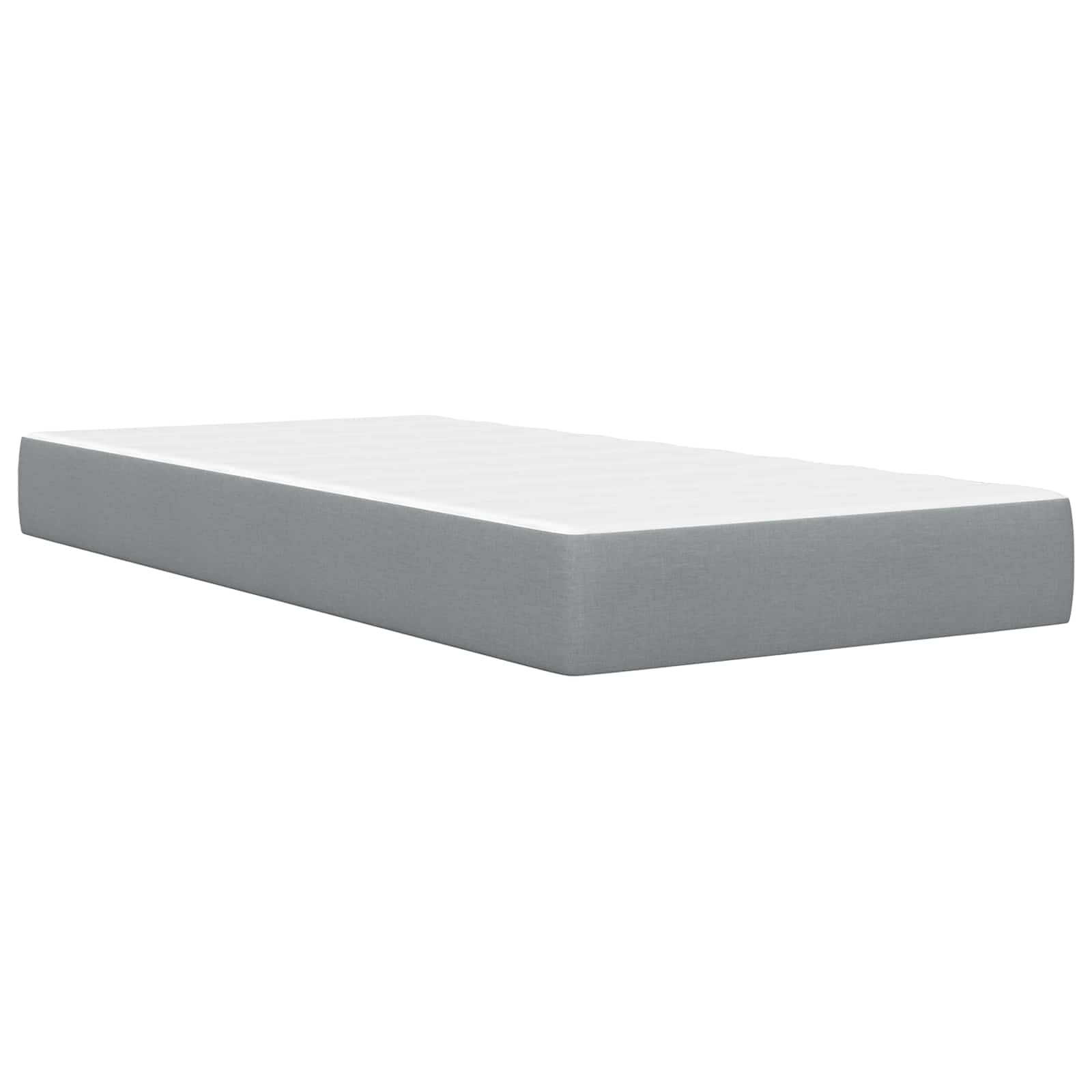 Bettgestell mit Matratze Hellgrau 80x 200 cm Polyester