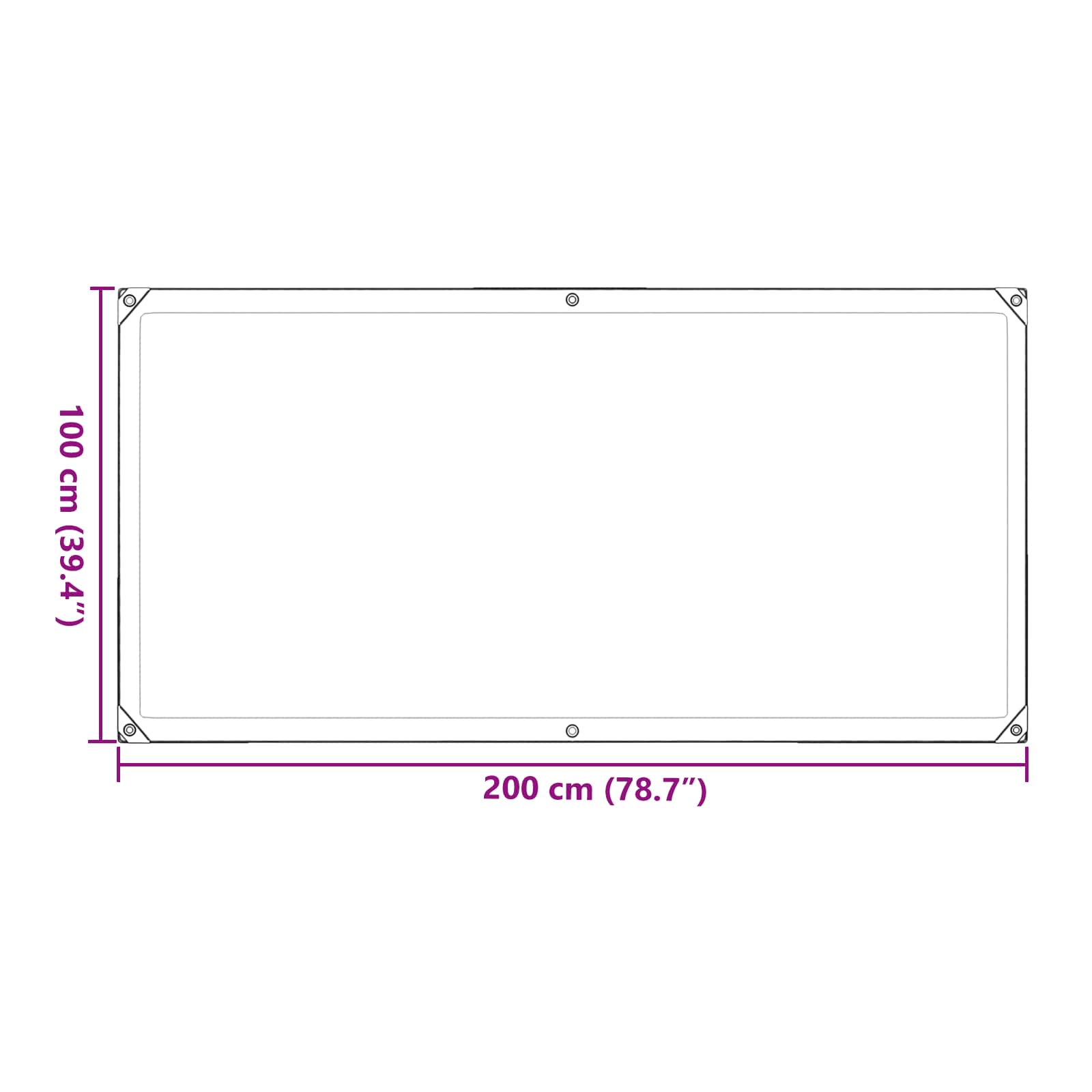 Pflanzenabdeckung mit Ösen 1x3 m Polyethylen