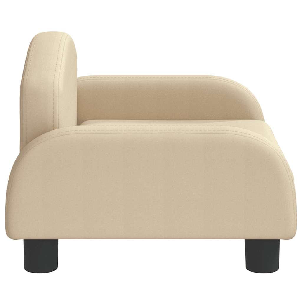 Kindersofa Creme 70x45x30 cm Stoff