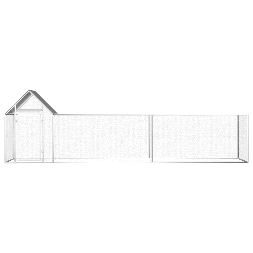 Hühnerstall 2x1x1,5 m Verzinkter Stahl