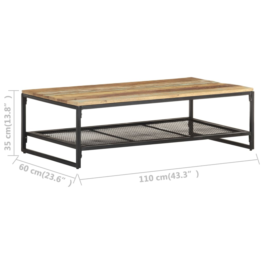 Couchtisch 110x60x35 cm Mango Massivholz
