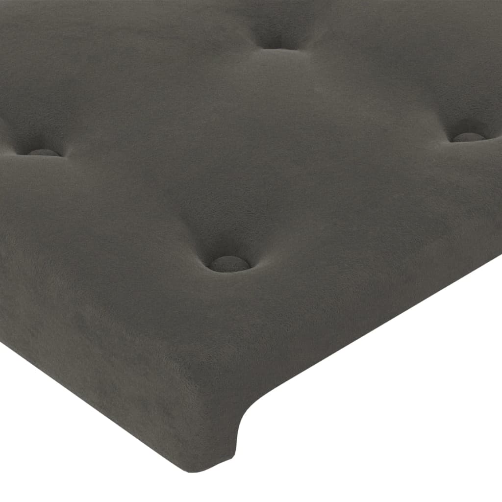 Kopfteil Hellgrau 80x5x118/128 cm Samt