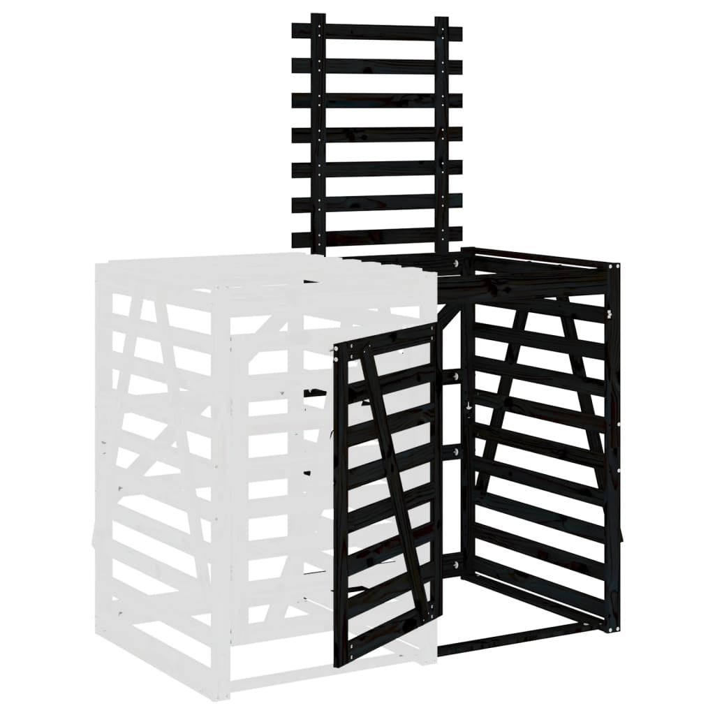 Mülltonnenbox 84x90x128,5 cm Massivholz Kiefer