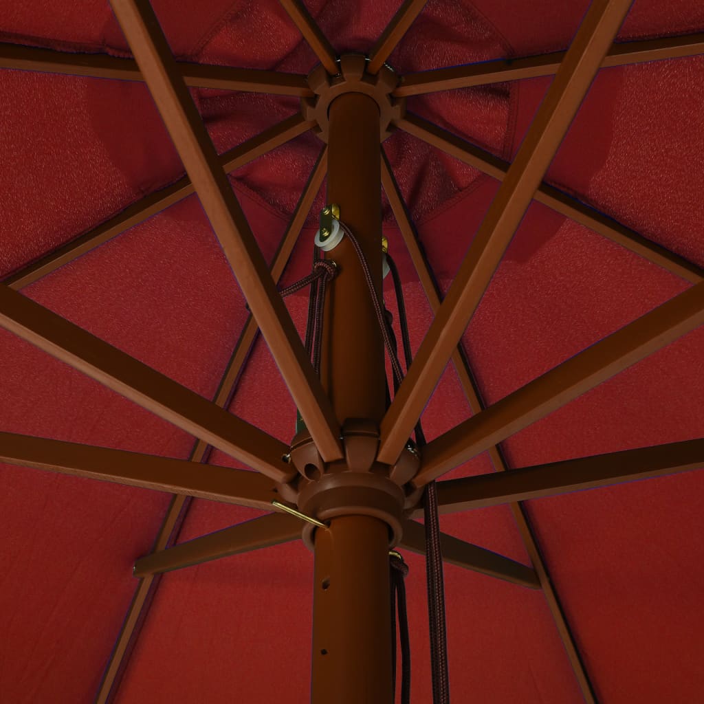 Sonnenschirm mit Holzmast 330 cm Sandweiß