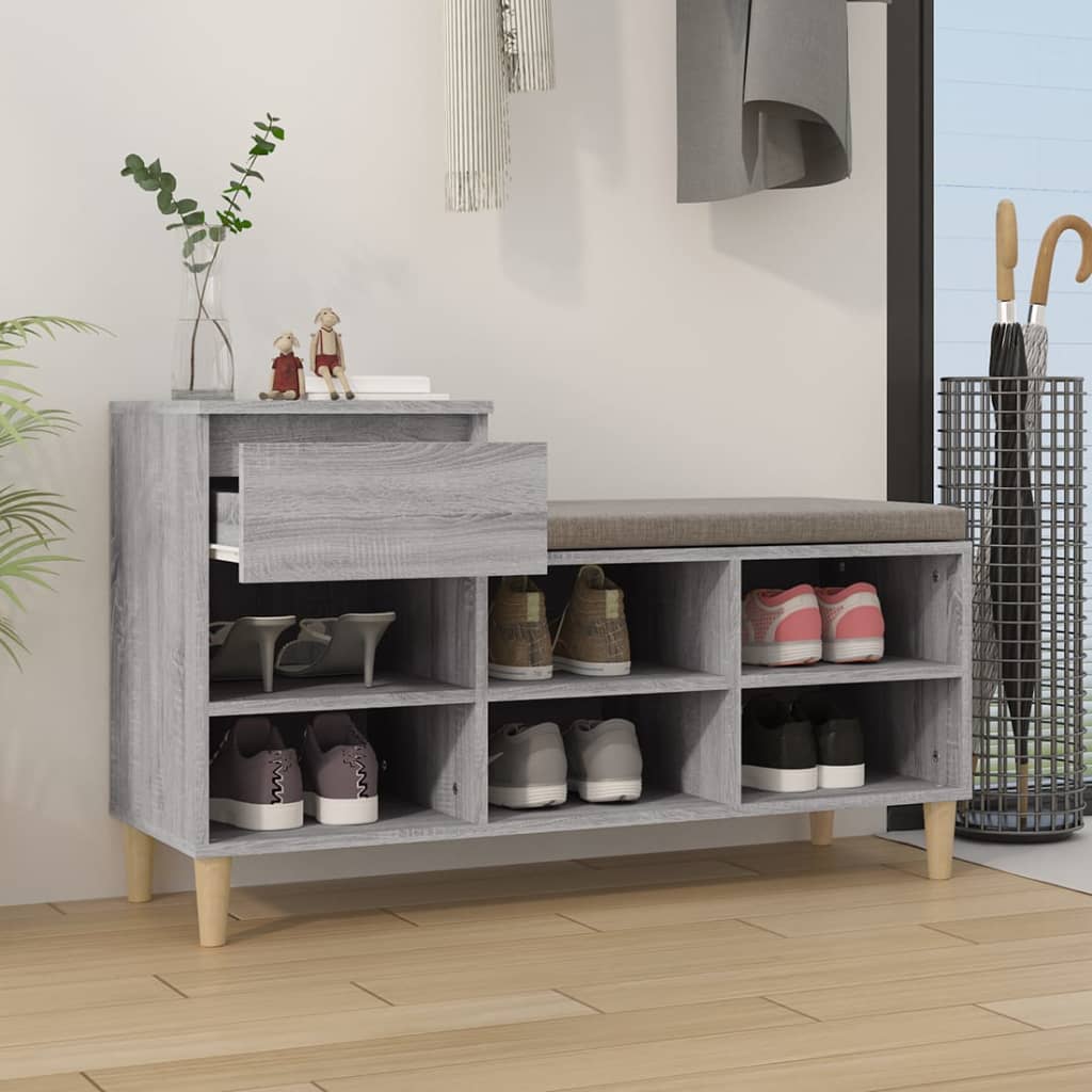 Schuhregal Weiß 102x36x60 cm Holzwerkstoff