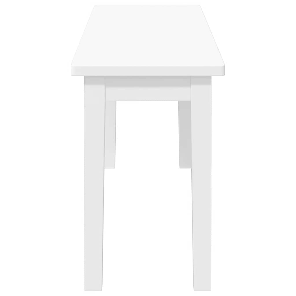 Bank 110 cm Braun Massivholz Gummibaum