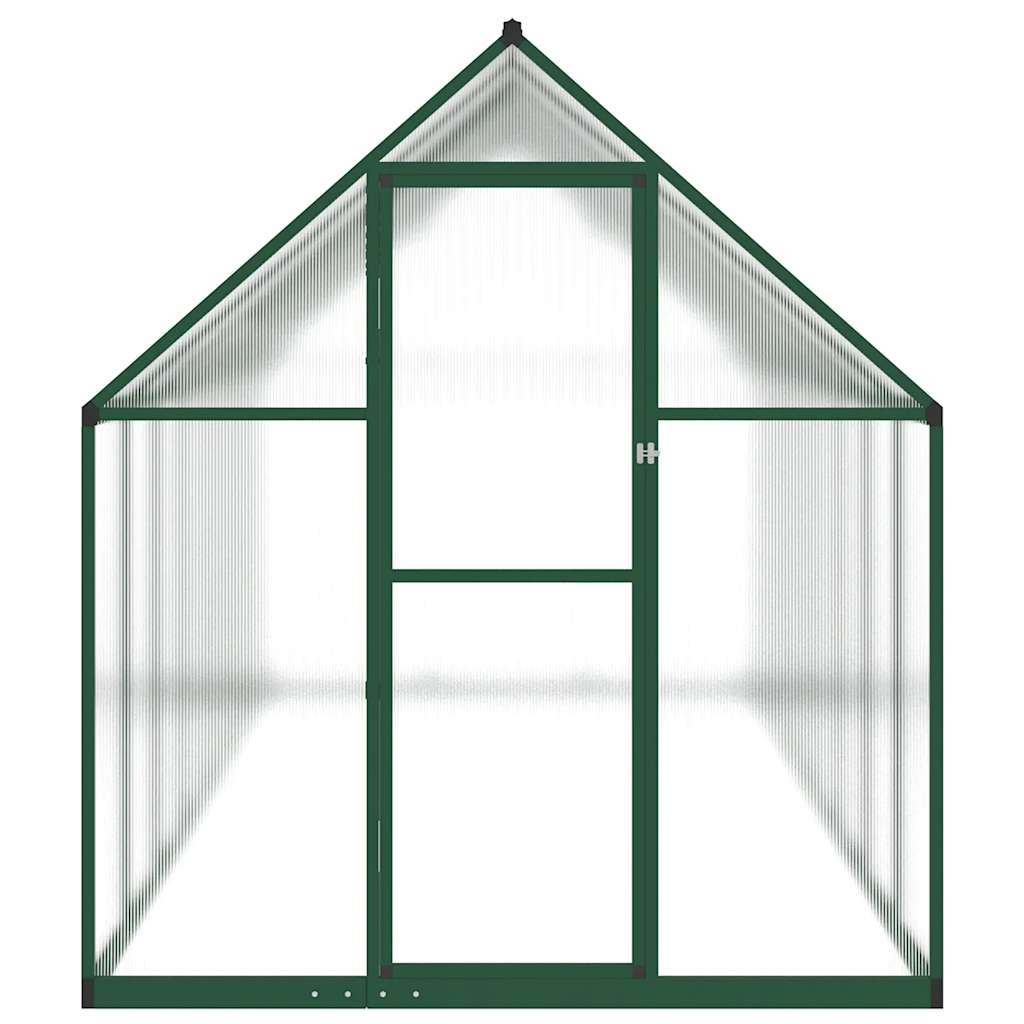 Gewächshaus mit Fundamentrahmen Silber 334x169x202cm Aluminimum