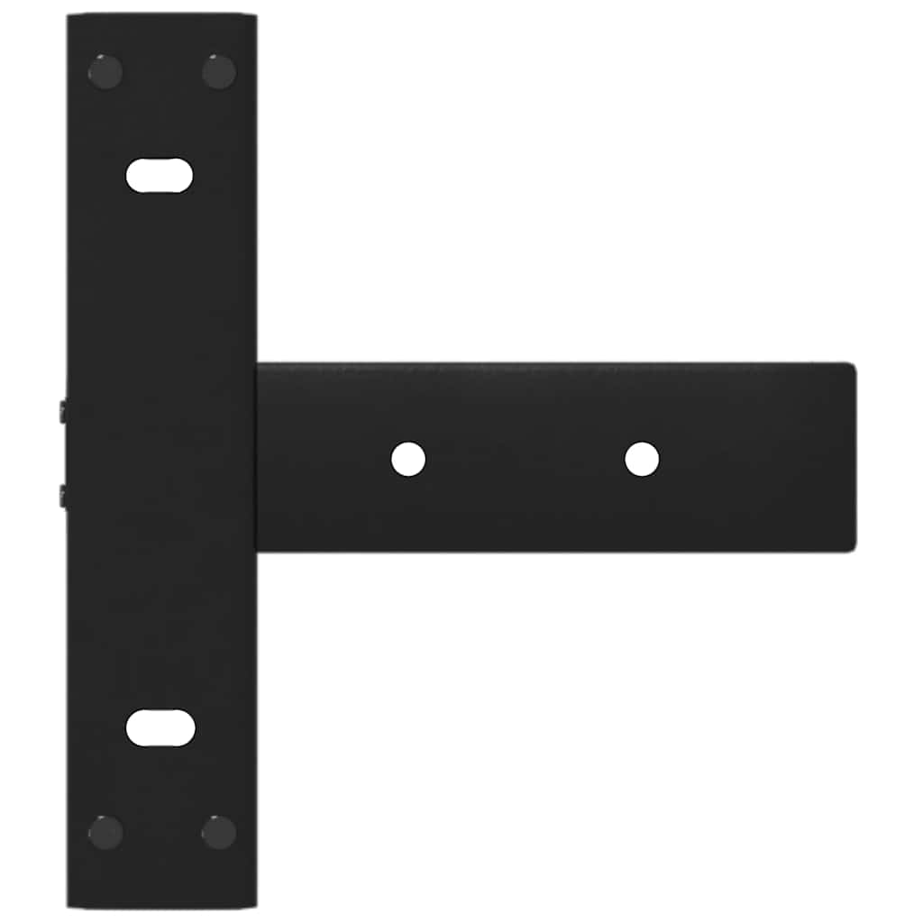 Couchtischbeine T-Form 2 Stk. Schwarz 30x25x(30-31) cm Stahl
