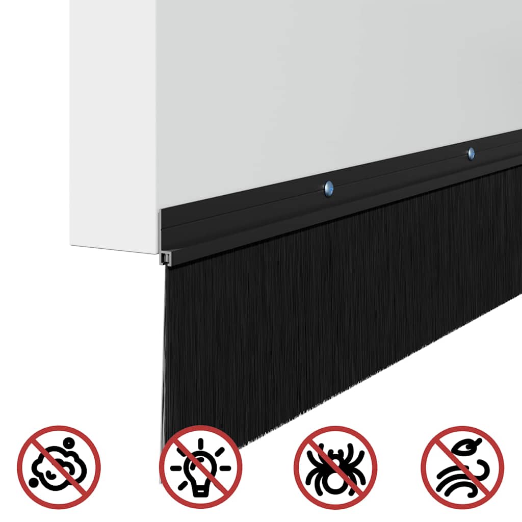 Aufsteck Türbürstendichtungen 2 pcs Braun 100 cm