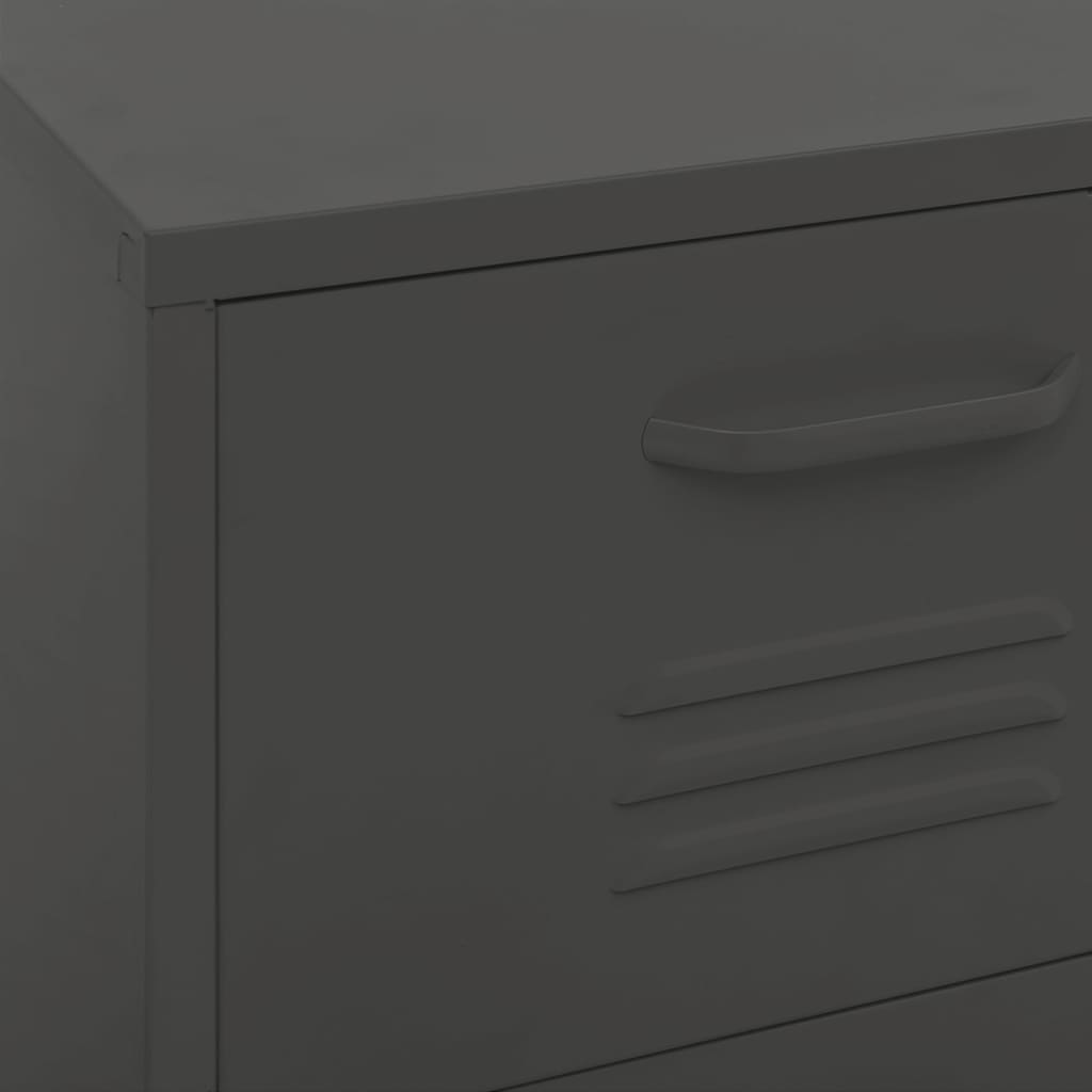 Beistellschrank Olivgrün 42,5x35x101,5 cm Stahl