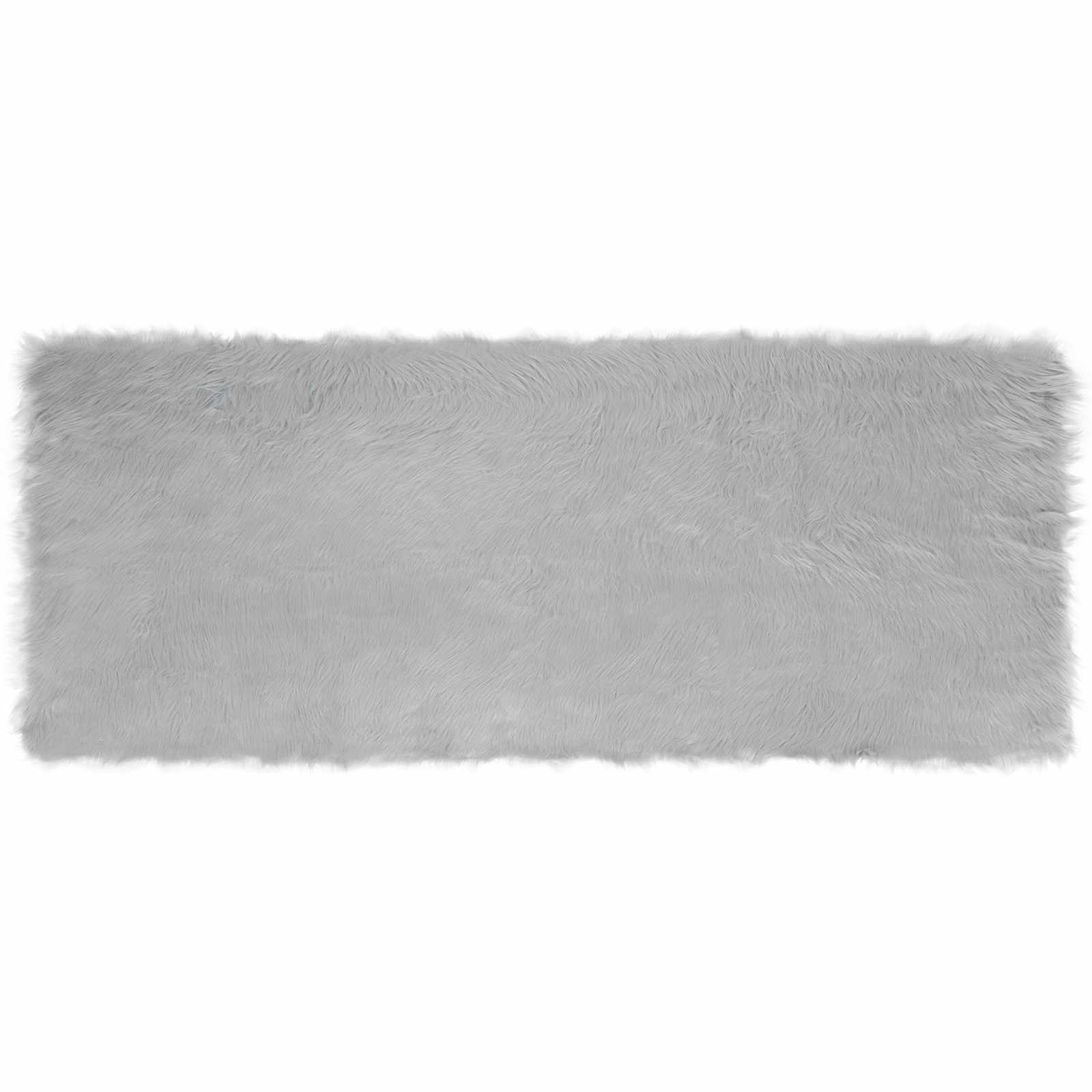 Teppich aus Kunstschaffell TAFALLA Weiß 60 x 110 cm Polyester