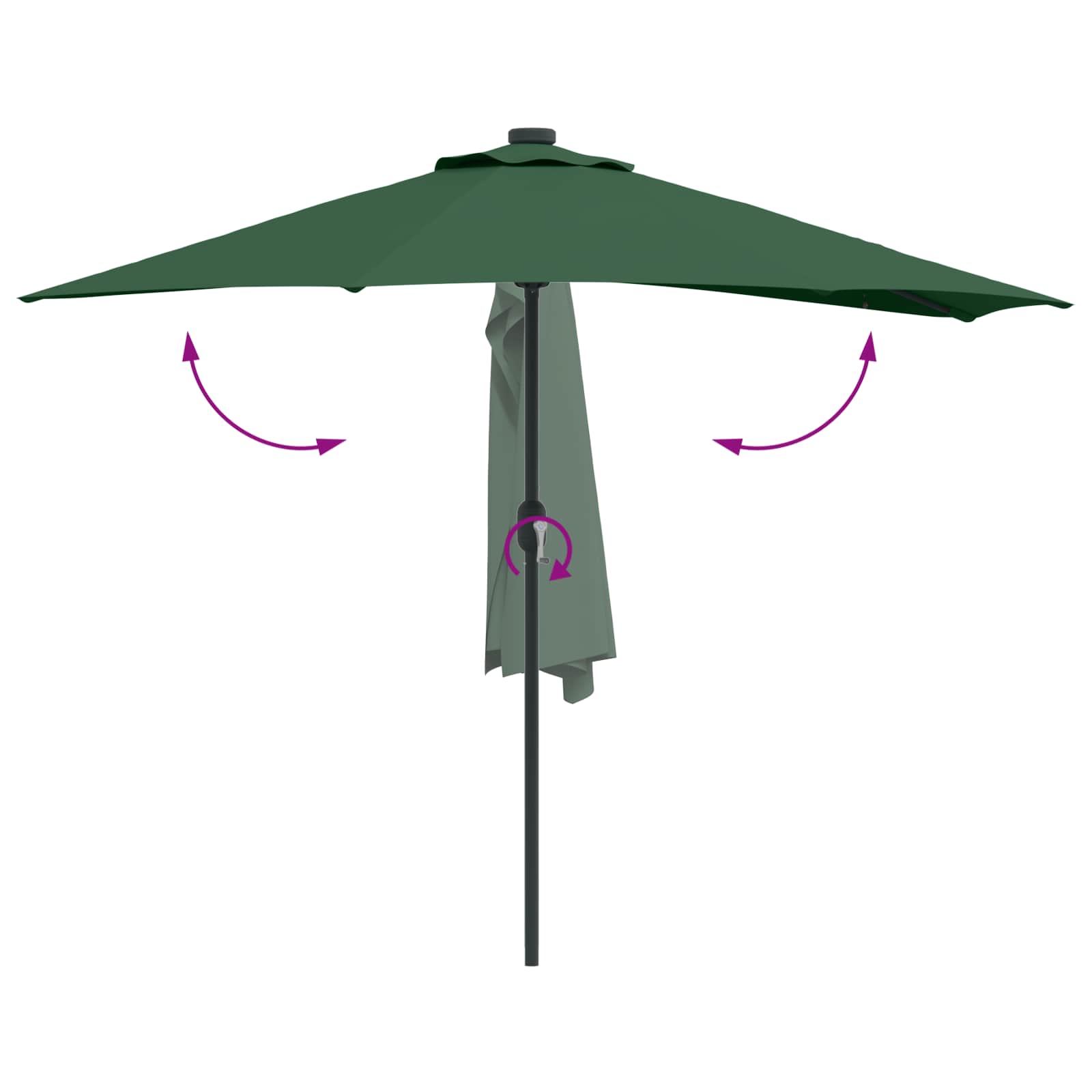 Garten-Sonnenschirm Sand 294 x 150 x 224 cm Polyester und Stahl