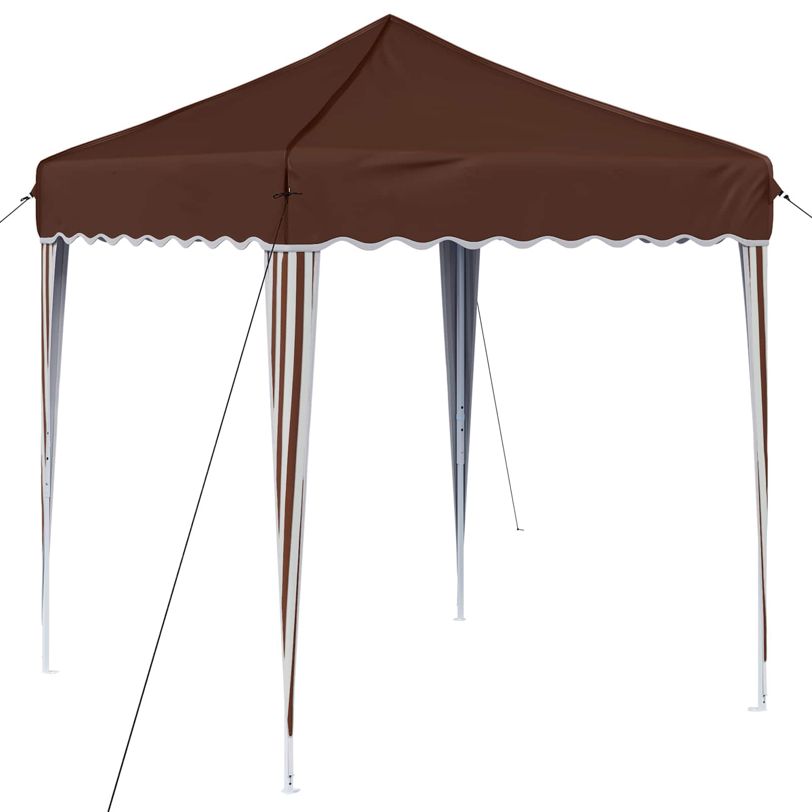 Pop-up Partyzelt 195 x 195 x 245 cm Creme Oxford-Stoff