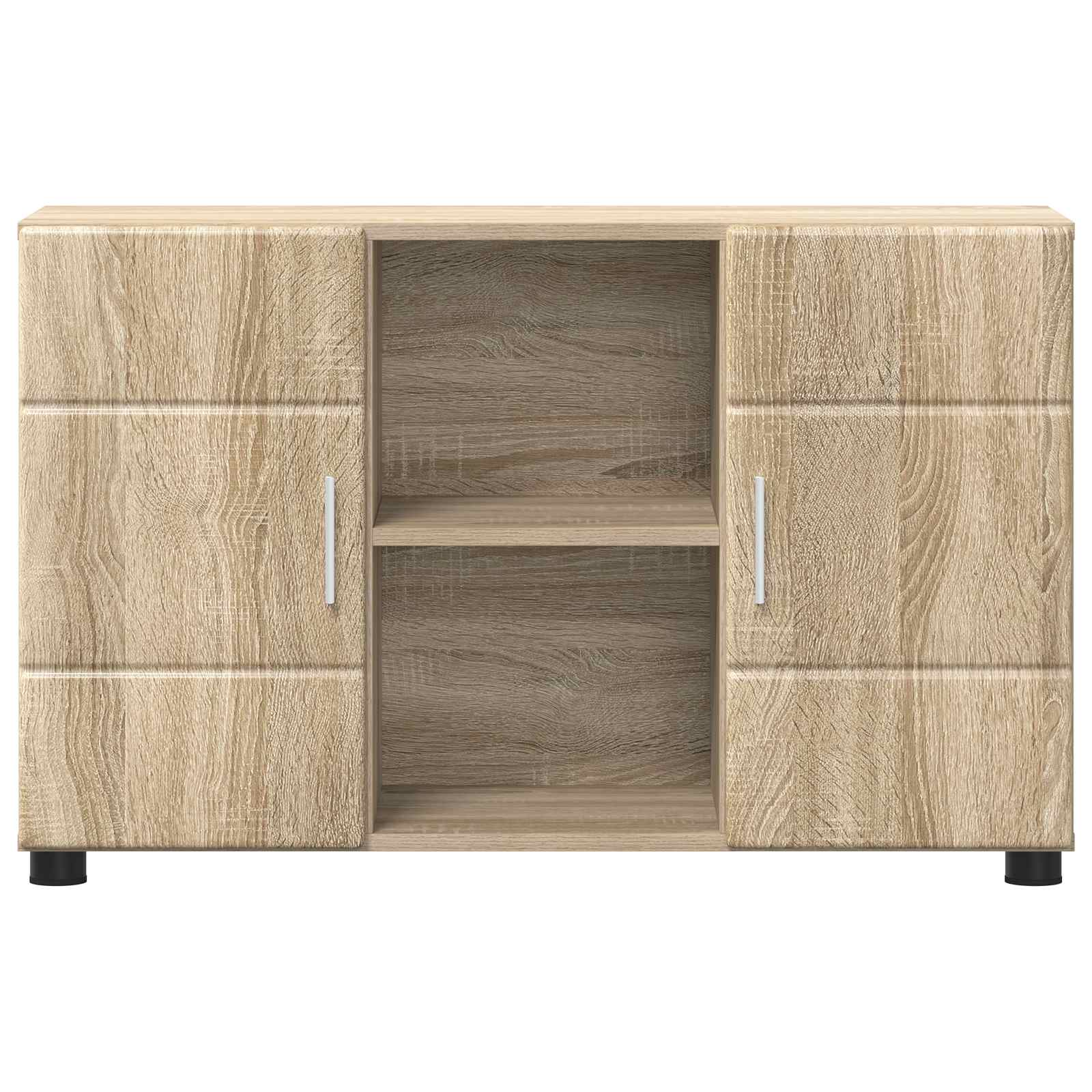 Highboard mit Regal FLORIN Weiß 60 x 35 x 182 cm Holzwerkstoff